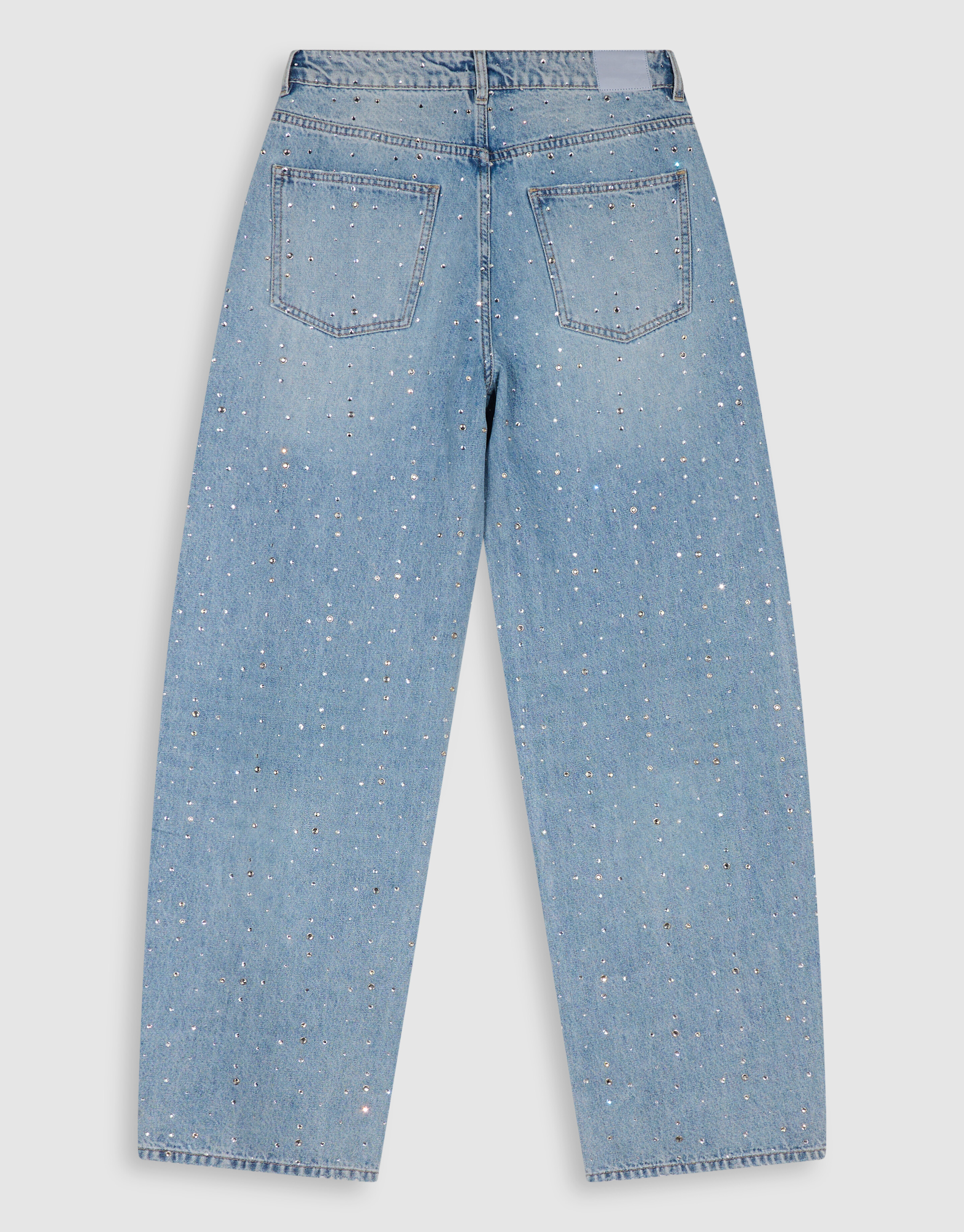 Strass Baggy Fit Jeans Blauw SHOEBY WOMEN