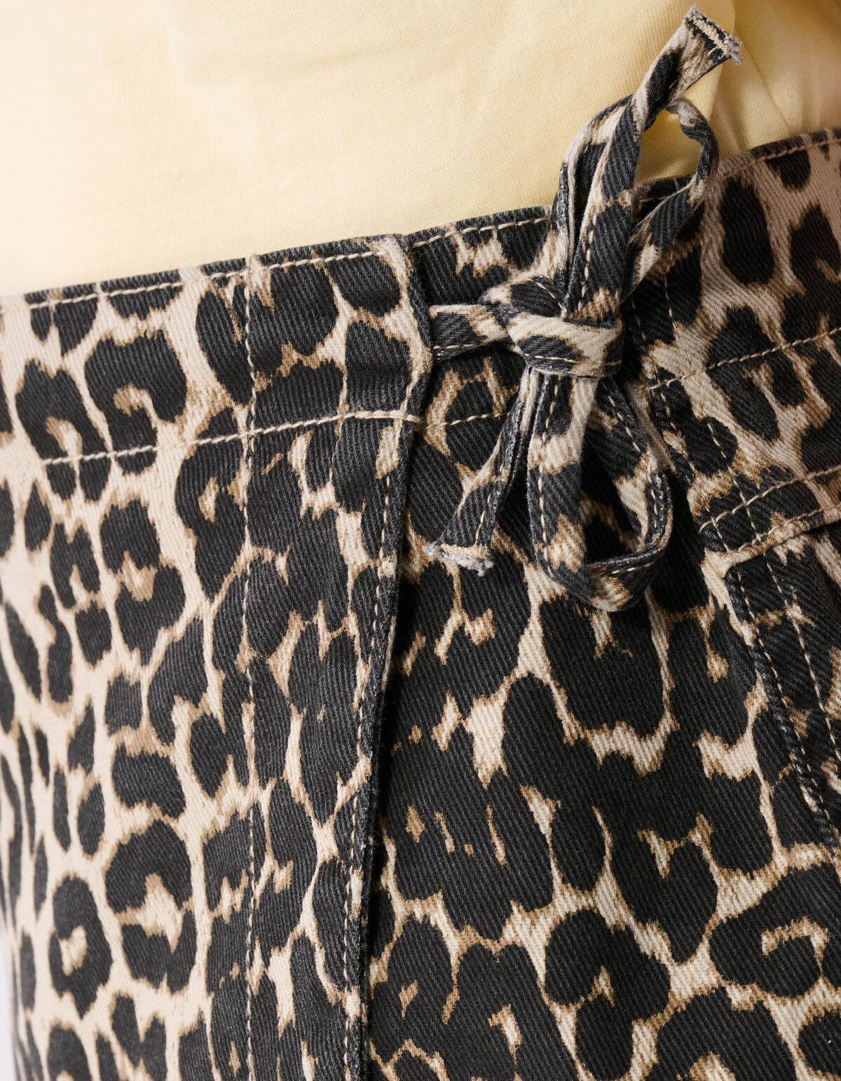 Denim Leopard Skort Bruin SHOEBY GIRLS