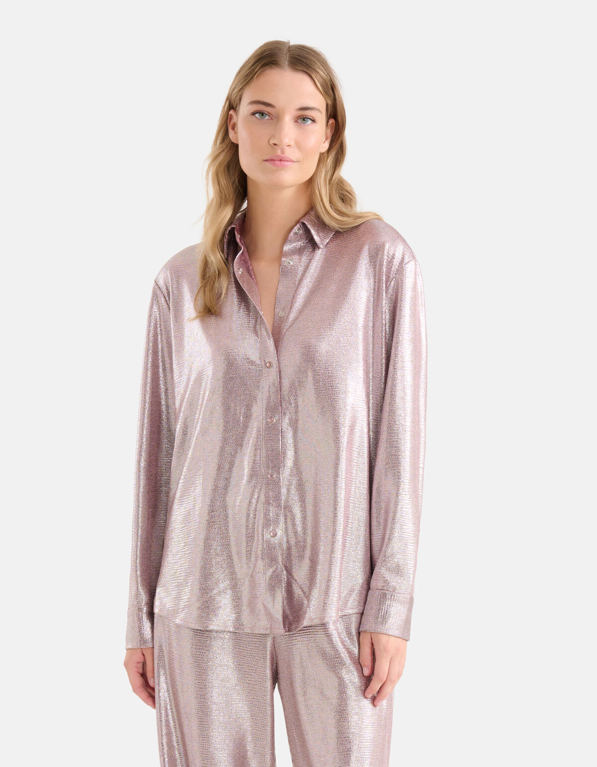 Metallic Blouse Roze SHOEBY WOMEN
