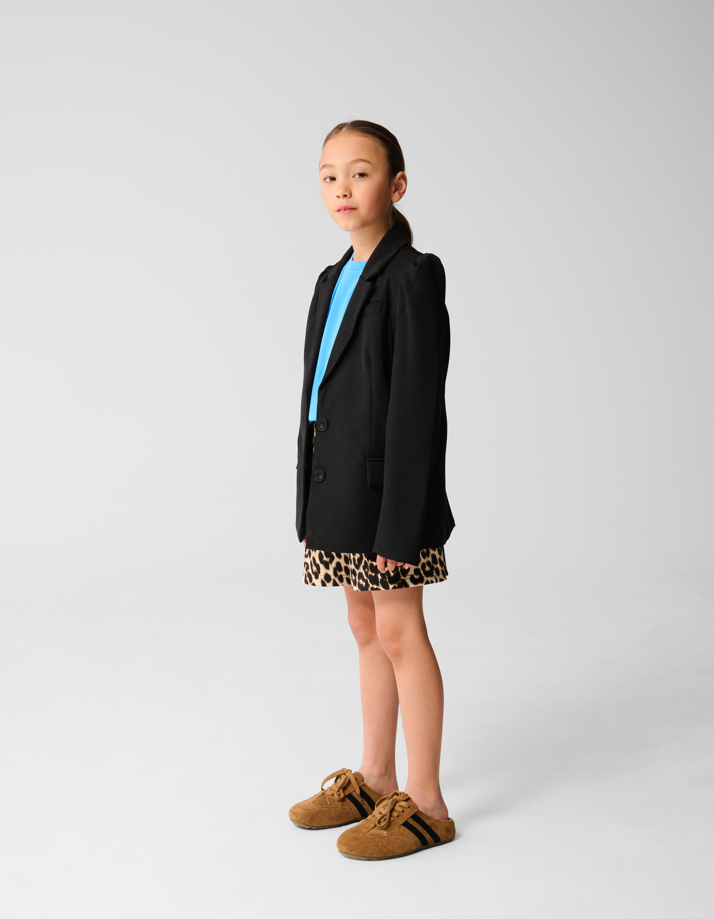 Puff Sleeve Blazer Zwart SHOEBY GIRLS