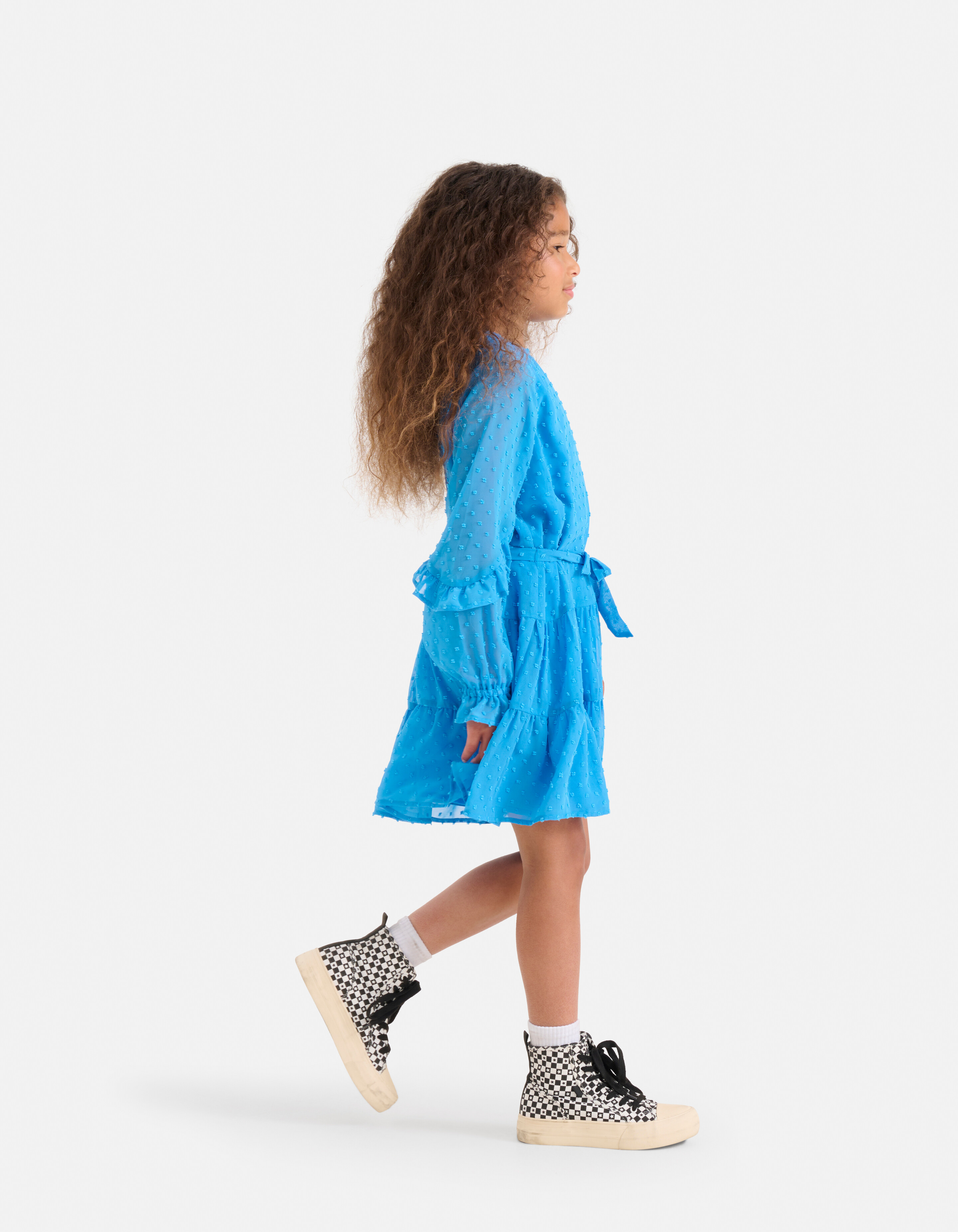 Chiffon Dot Jurk Blauw SHOEBY GIRLS