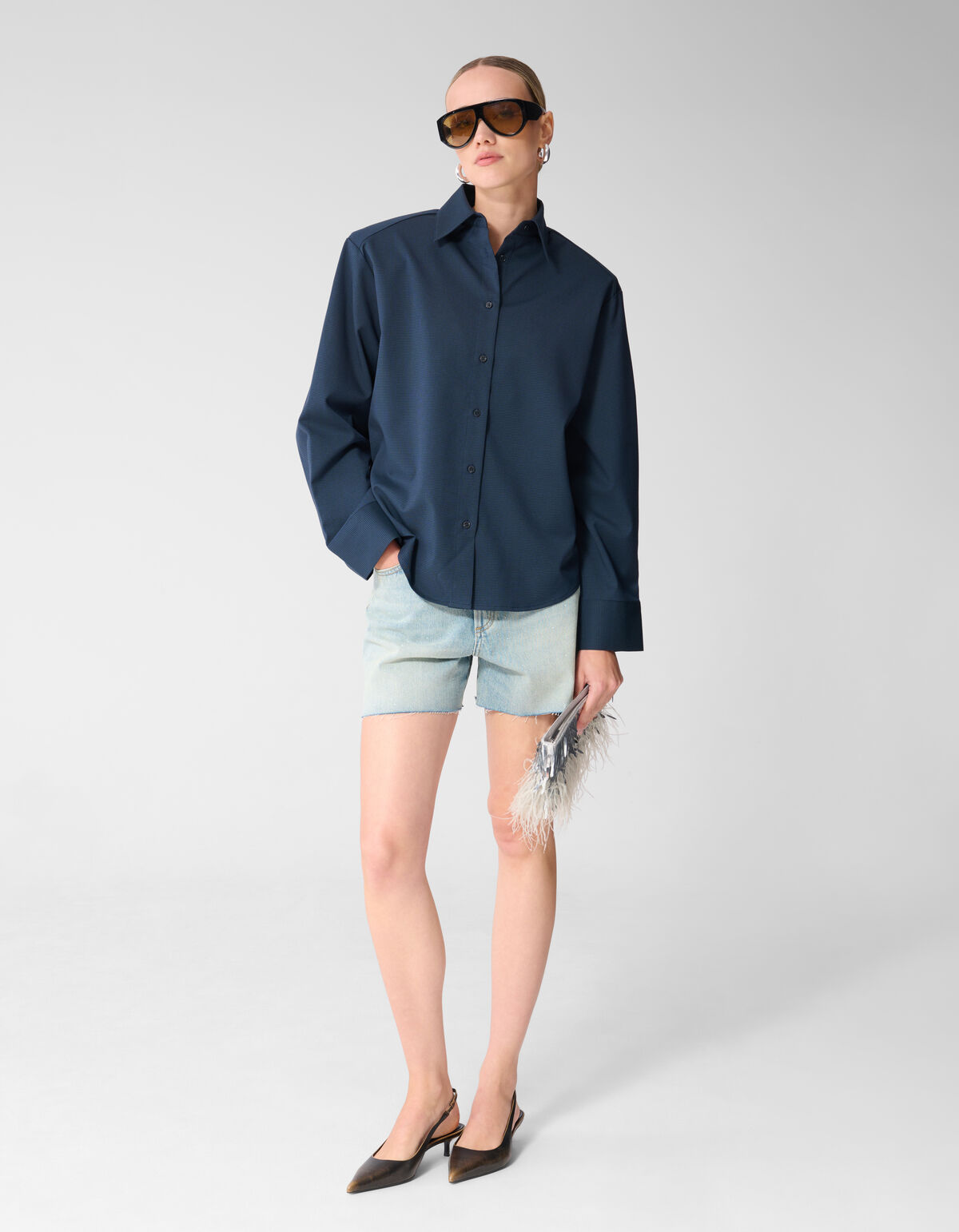 Strass Denim Short Lichtblauw SHOEBY WOMEN