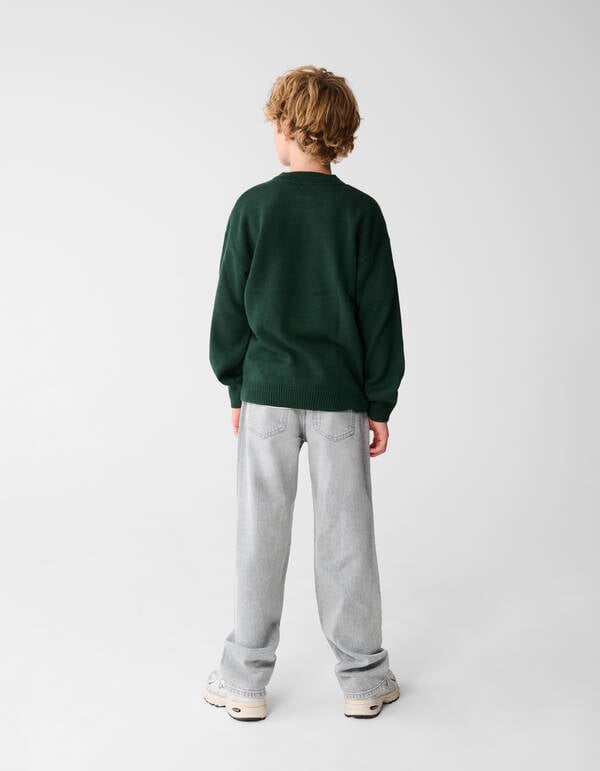 Baggy Fit Jeans Lichtgrijs SHOEBY BOYS