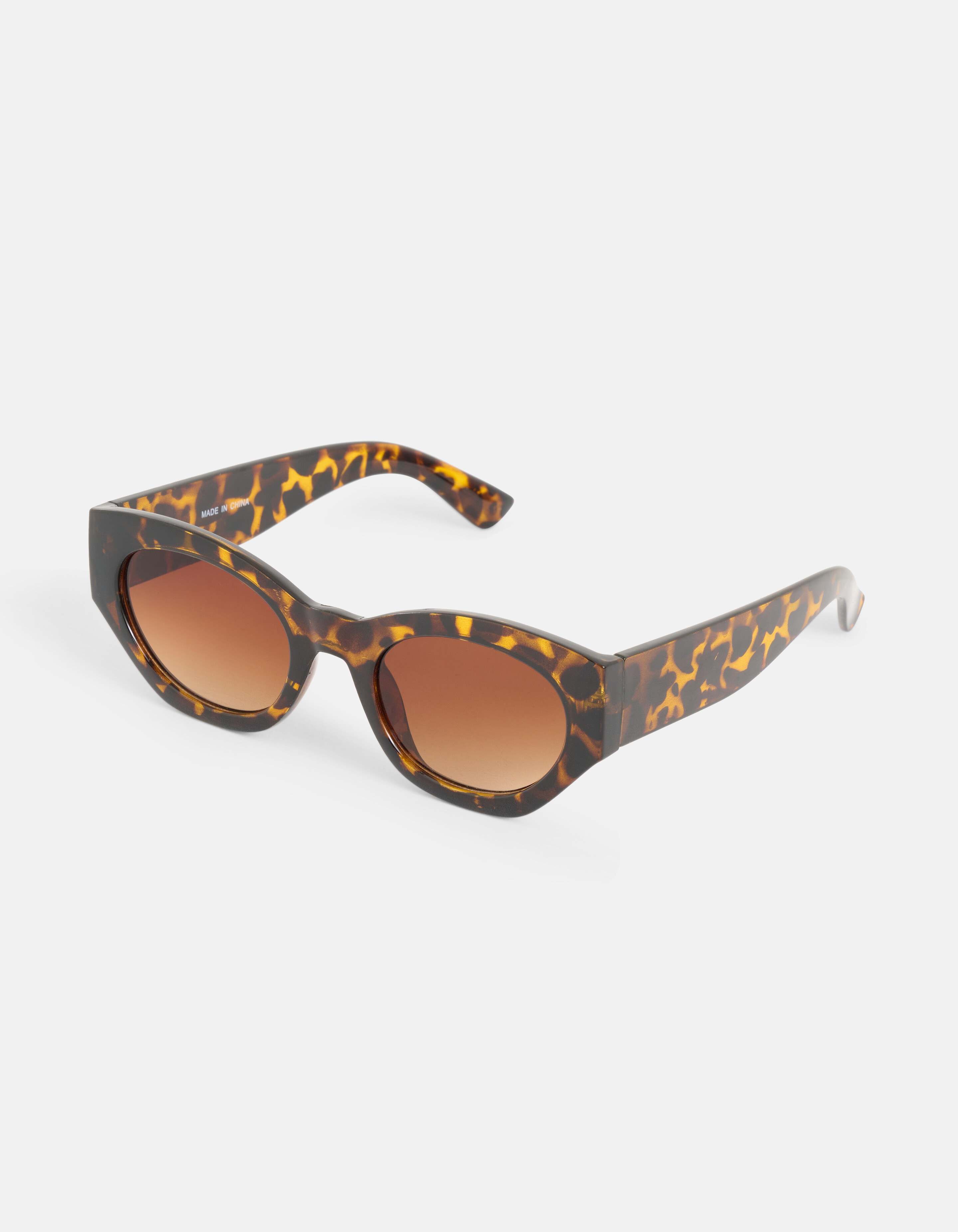 Wijde Tortoise Zonnebril Bruin SHOEBY ACCESSOIRES