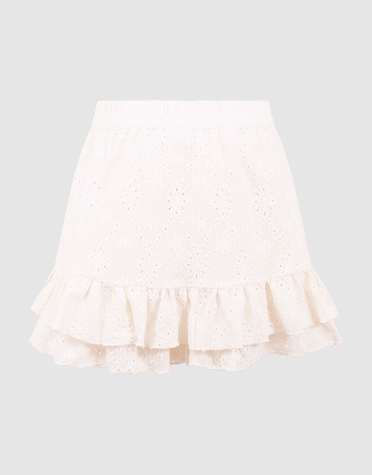 Embroidery Ruffle Skort Wit SHOEBY GIRLS
