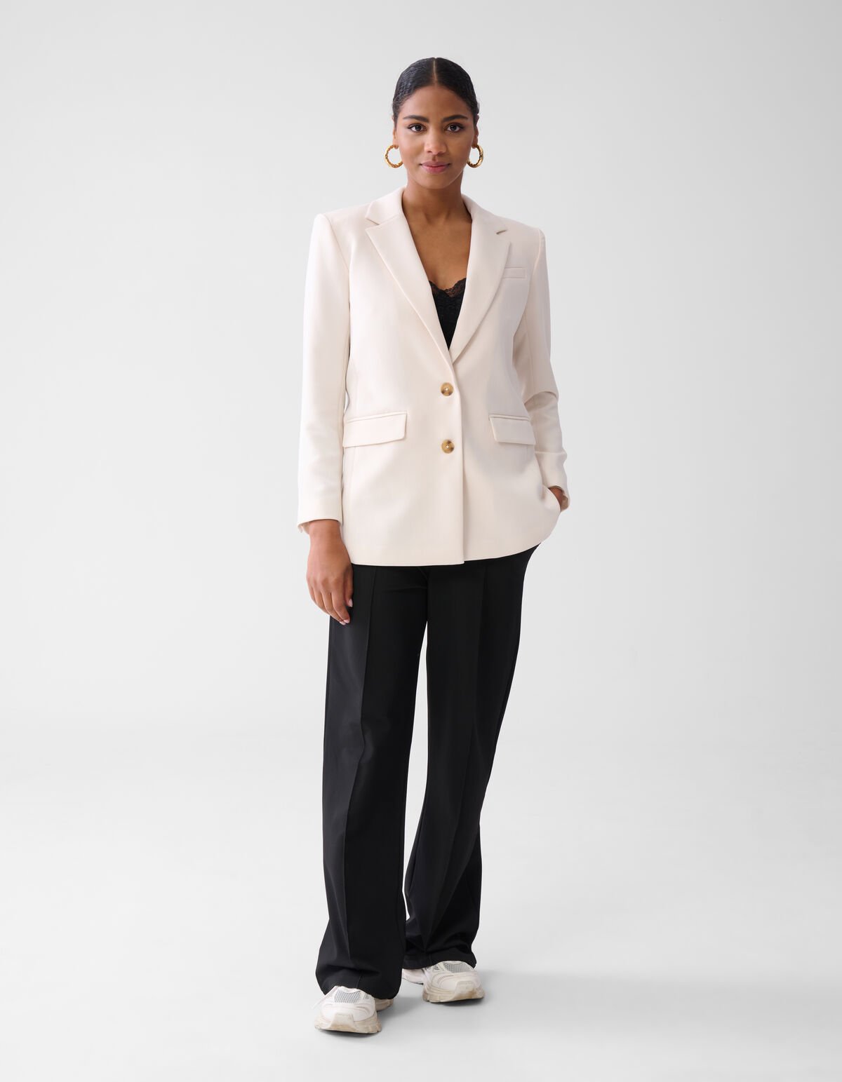 Oversized Blazer Gebroken Wit SHOEBY WOMEN