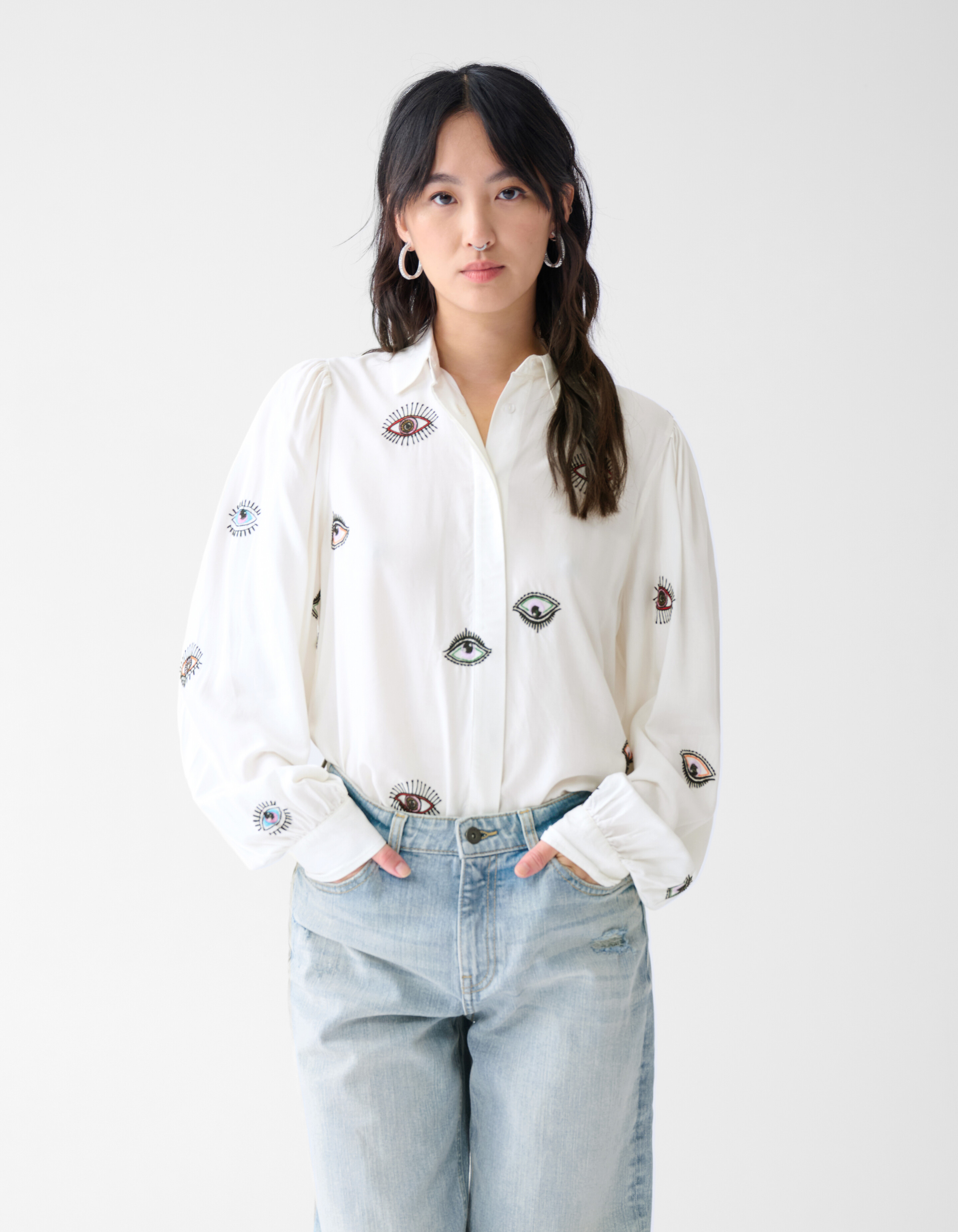 Eye Embroidery Blouse Wit By Fred SHOEBY WOMEN