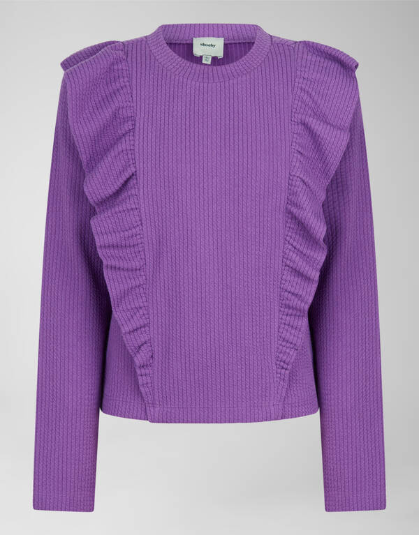 Kabel Ruffle Top Paars SHOEBY GIRLS