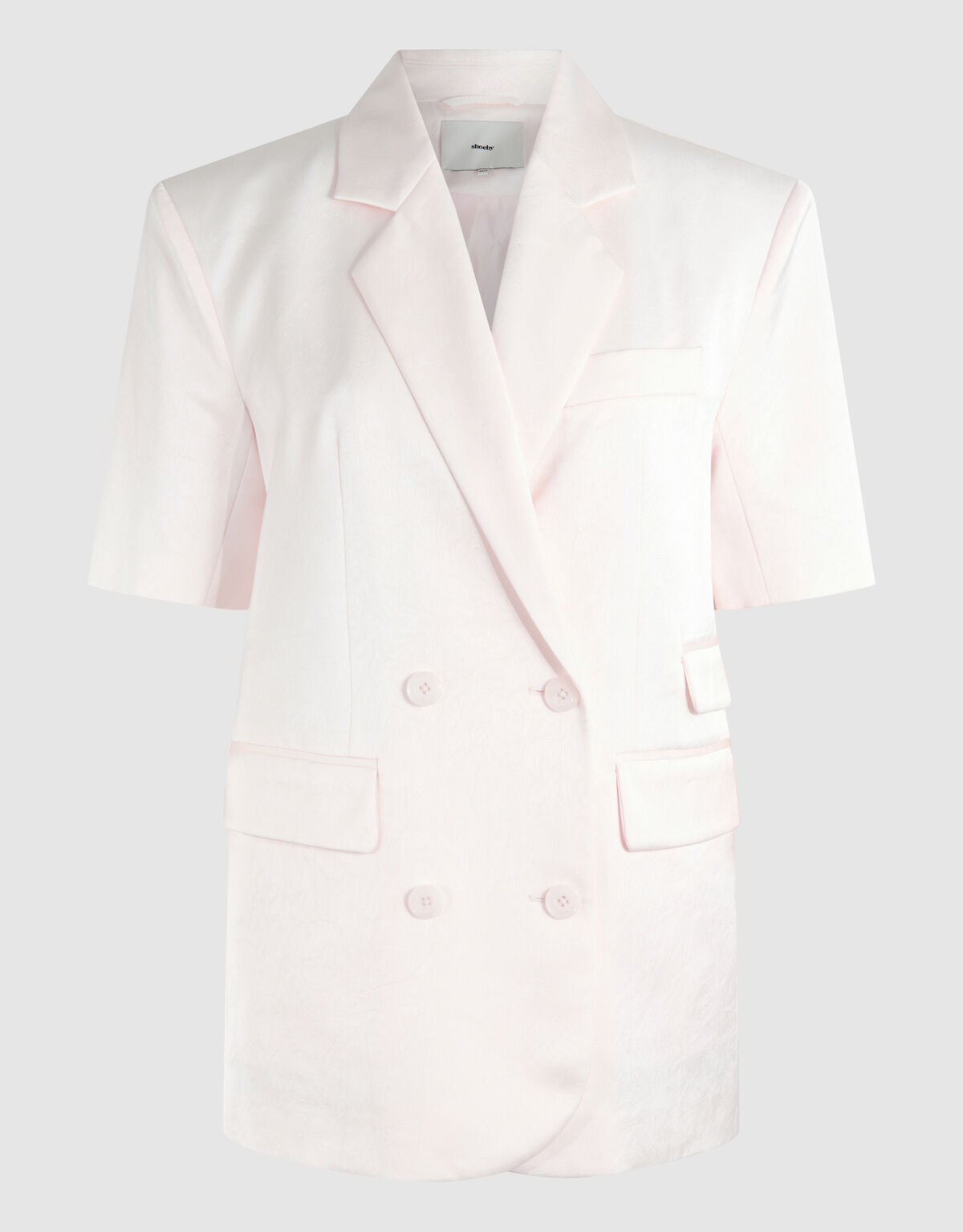Short Sleeve Blazer Gebroken Wit SHOEBY WOMEN
