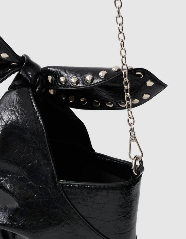 Stud Strik Tas Zwart SHOEBY ACCESSOIRES