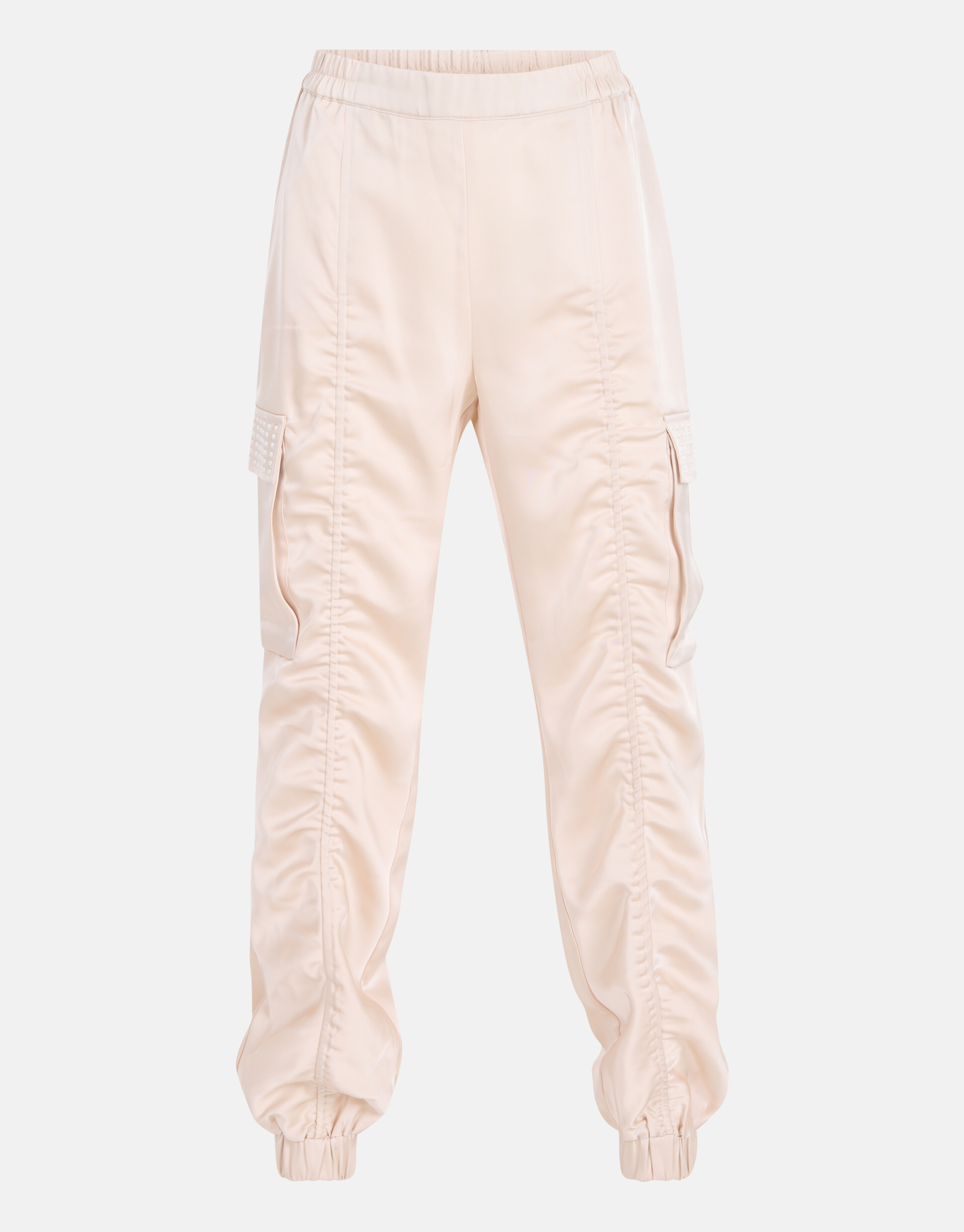 Satijnen Cargo Broek Gebroken Wit SHOEBY WOMEN
