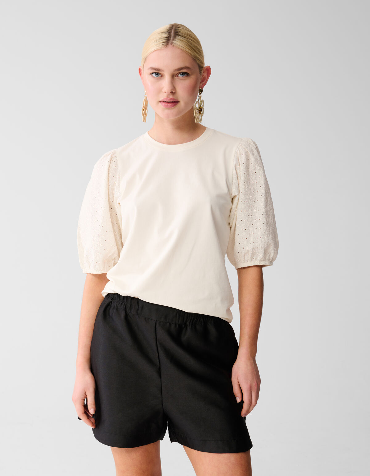 Embroidery Top Gebroken Wit SHOEBY WOMEN