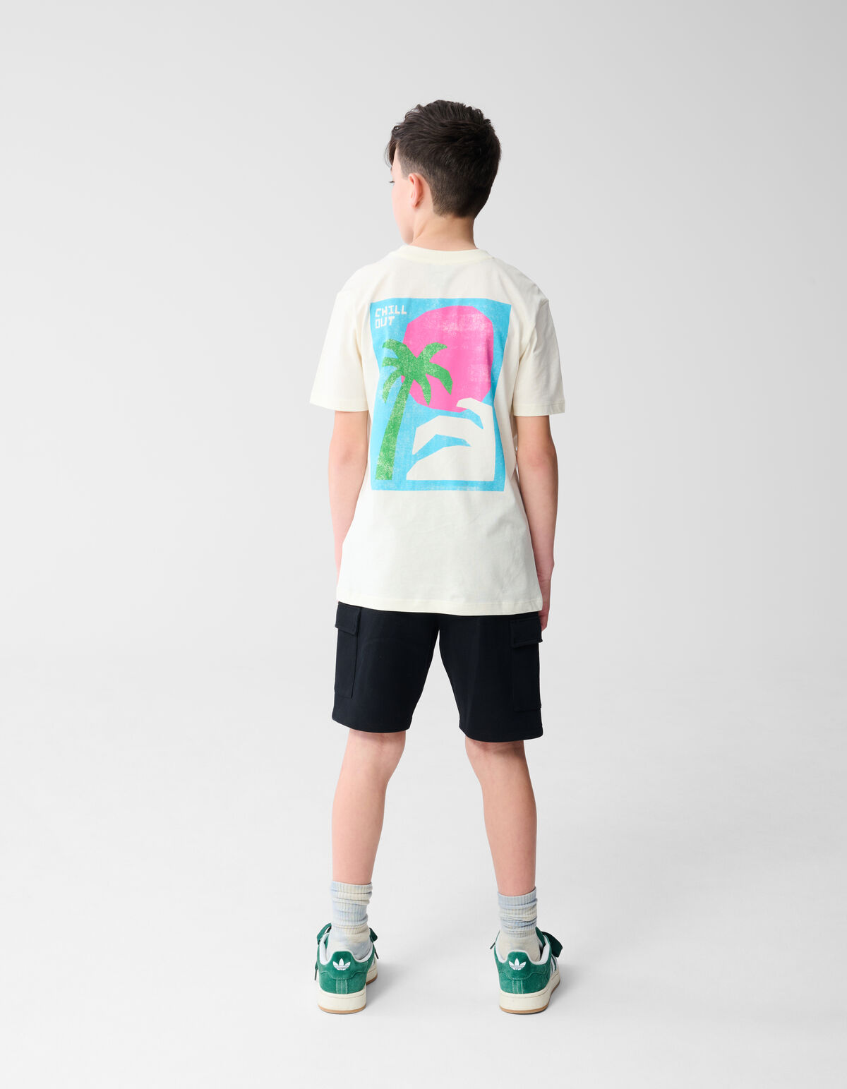 Chill Out Artwork T-shirt Gebroken Wit SHOEBY BOYS