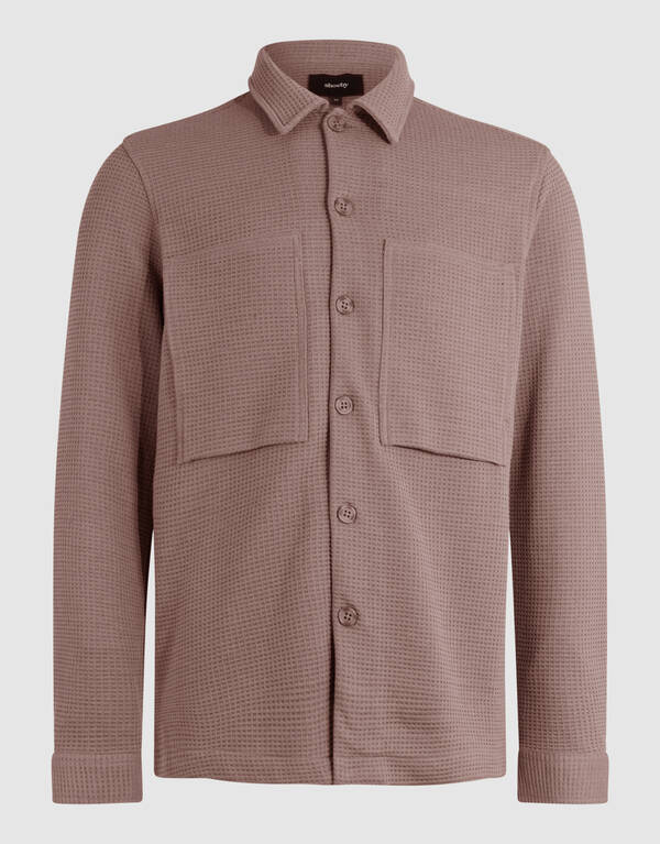 Waffle Overshirt Lichtbruin SHOEBY MEN