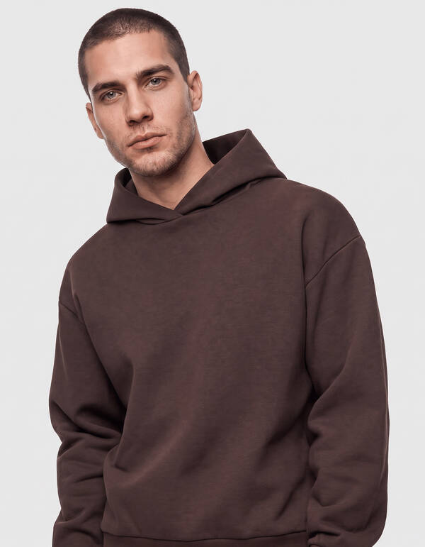 Interlock Hoodie Donkerbruin SHOEBY MEN