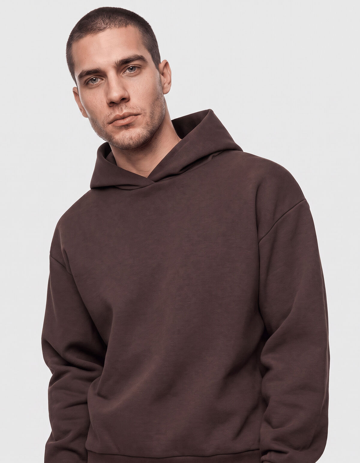 Interlock Hoodie Donkerbruin SHOEBY MEN