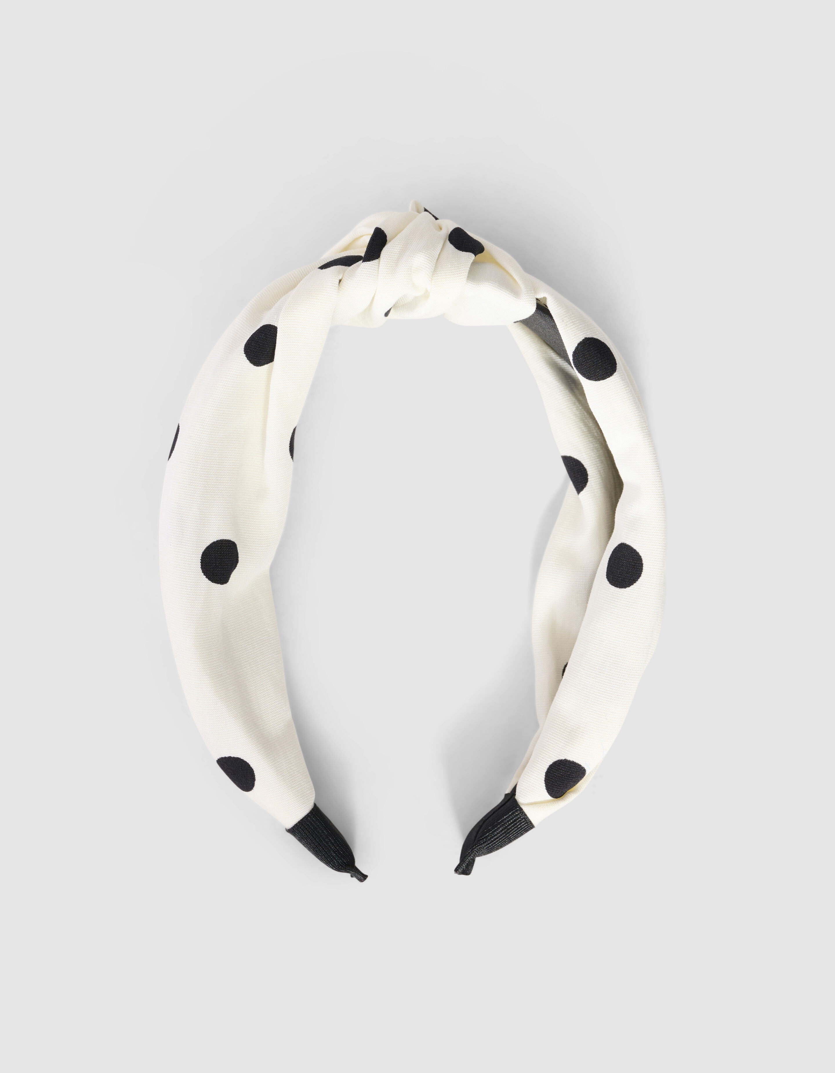 Polkadot Knot Haarband Zwart/Wit SHOEBY ACCESSOIRES