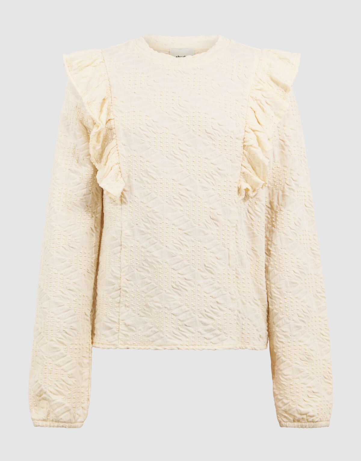 Ruffle Top Gebroken Wit SHOEBY GIRLS