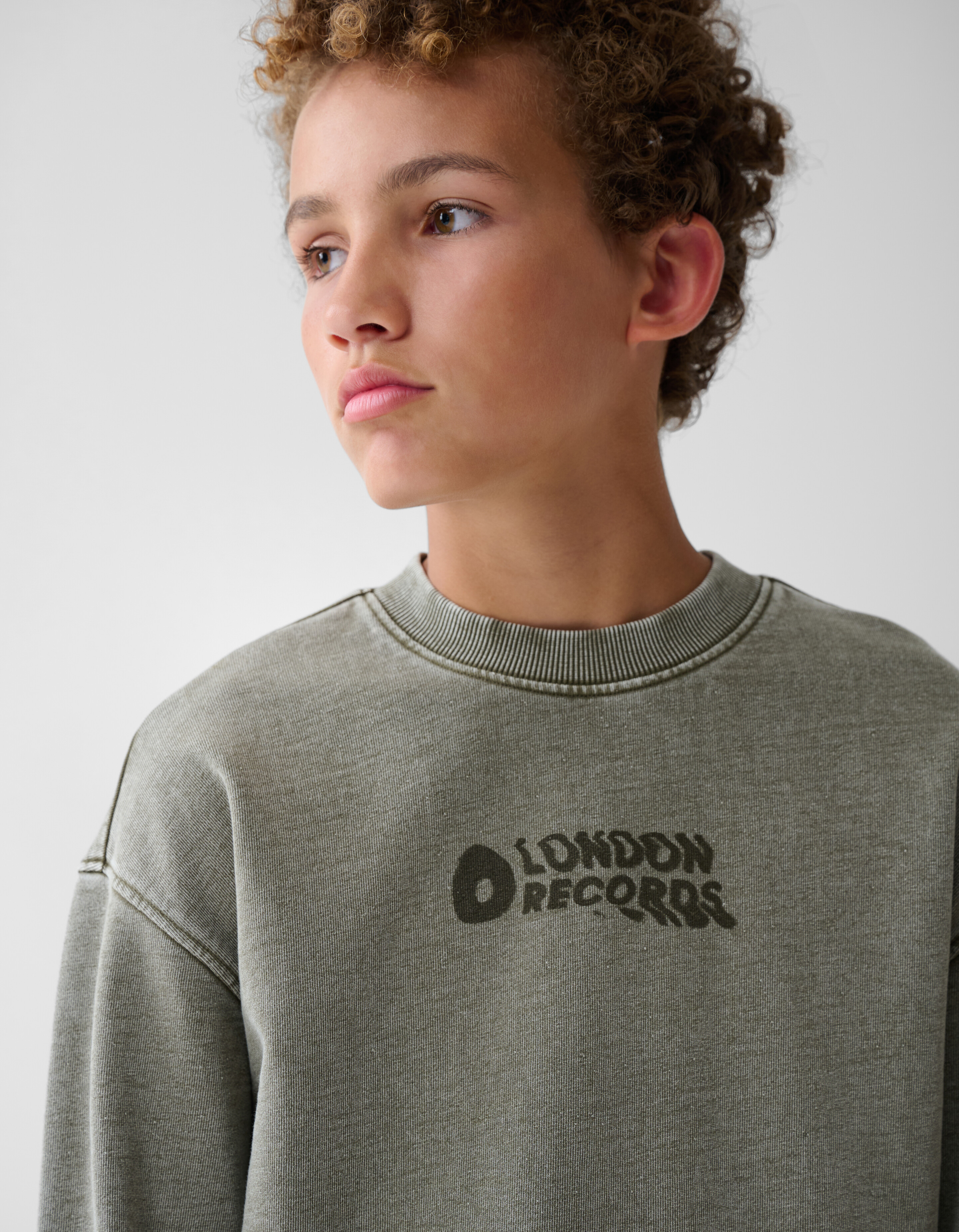 Tekstprint Sweater Donkergrijs SHOEBY BOYS