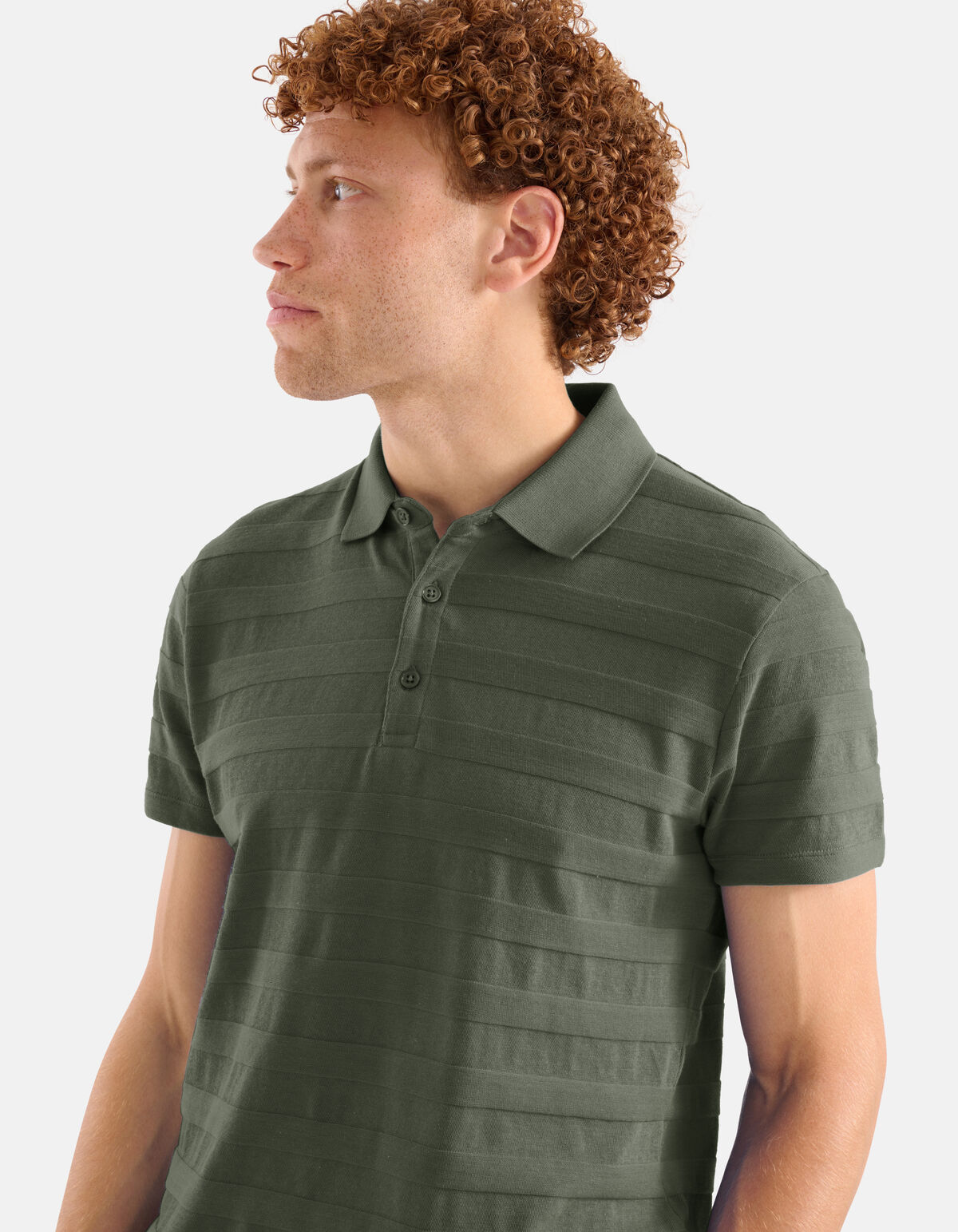 Structuur Polo Donkergroen SHOEBY MEN