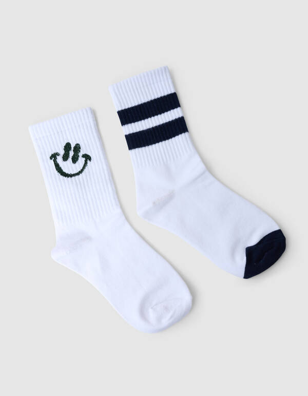 Stripe Sokken Wit SHOEBY ACCESSOIRES