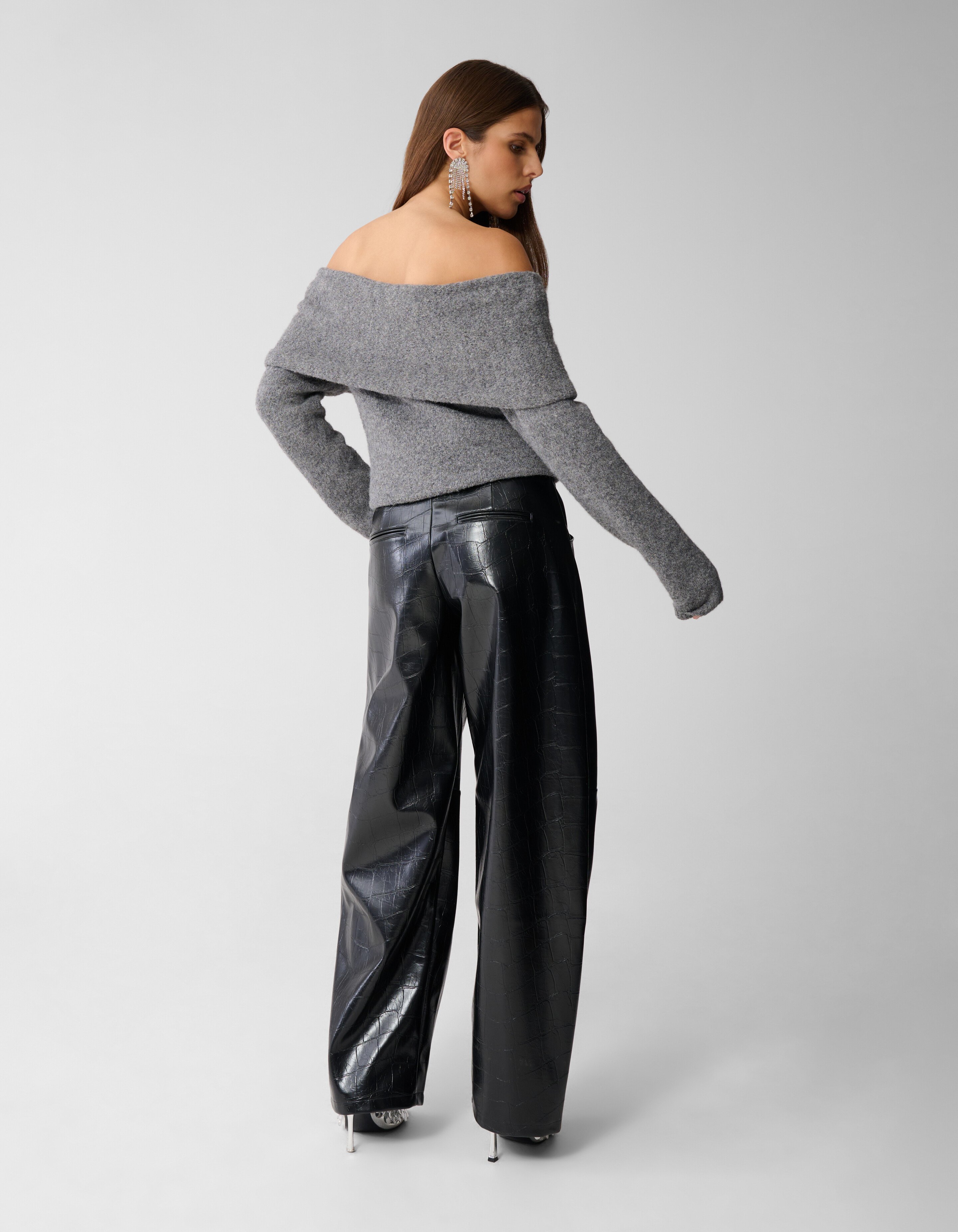 Off Shoulder Trui Grijs SHOEBY WOMEN