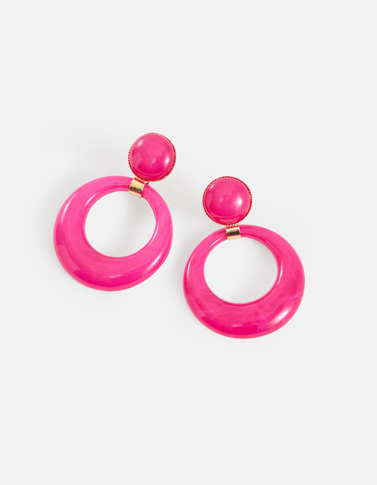 Ronde Oorbellen Roze SHOEBY ACCESSOIRES