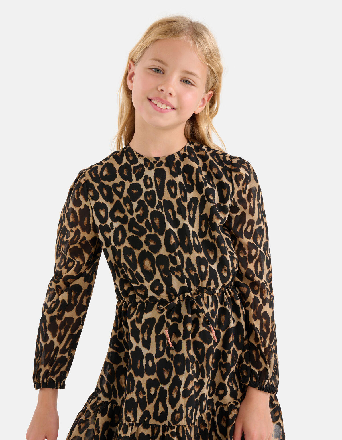 Leopard Print Jurk Bruin SHOEBY GIRLS