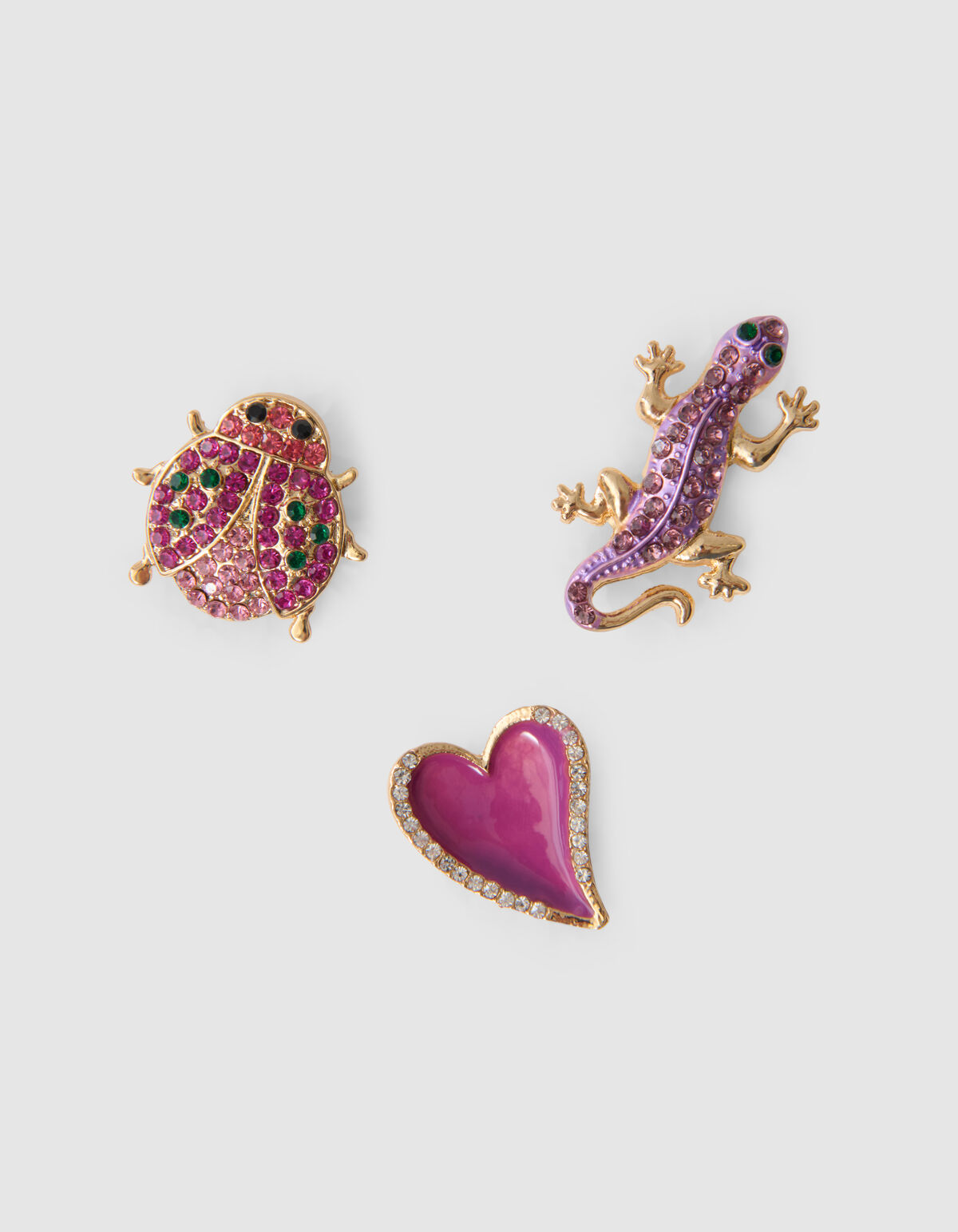 Ladybug Broche Set Paars SHOEBY ACCESSOIRES
