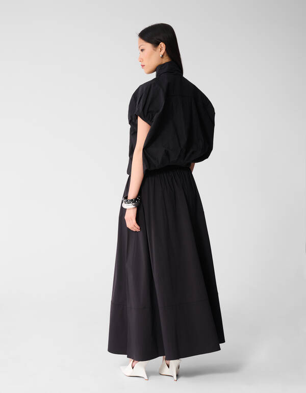 Oversized Balloon Fit Blouse Zwart SHOEBY WOMEN