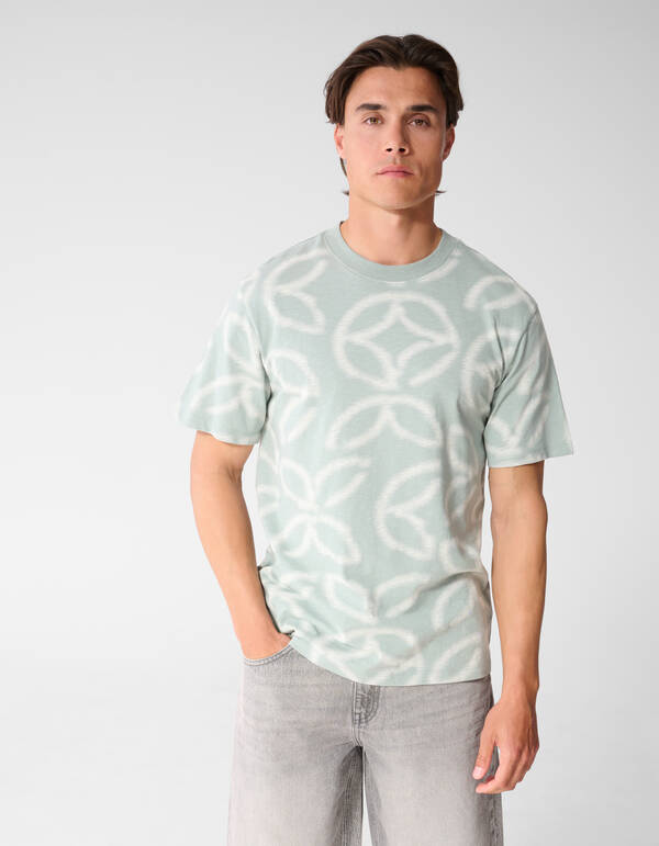 All Over Logo T-shirt Lichtgroen SHOEBY MEN