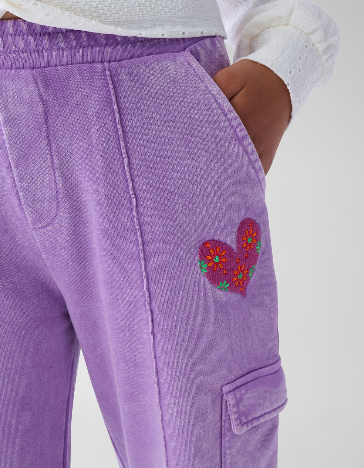 Cargo Wide Leg Broek Paars SHOEBY GIRLS