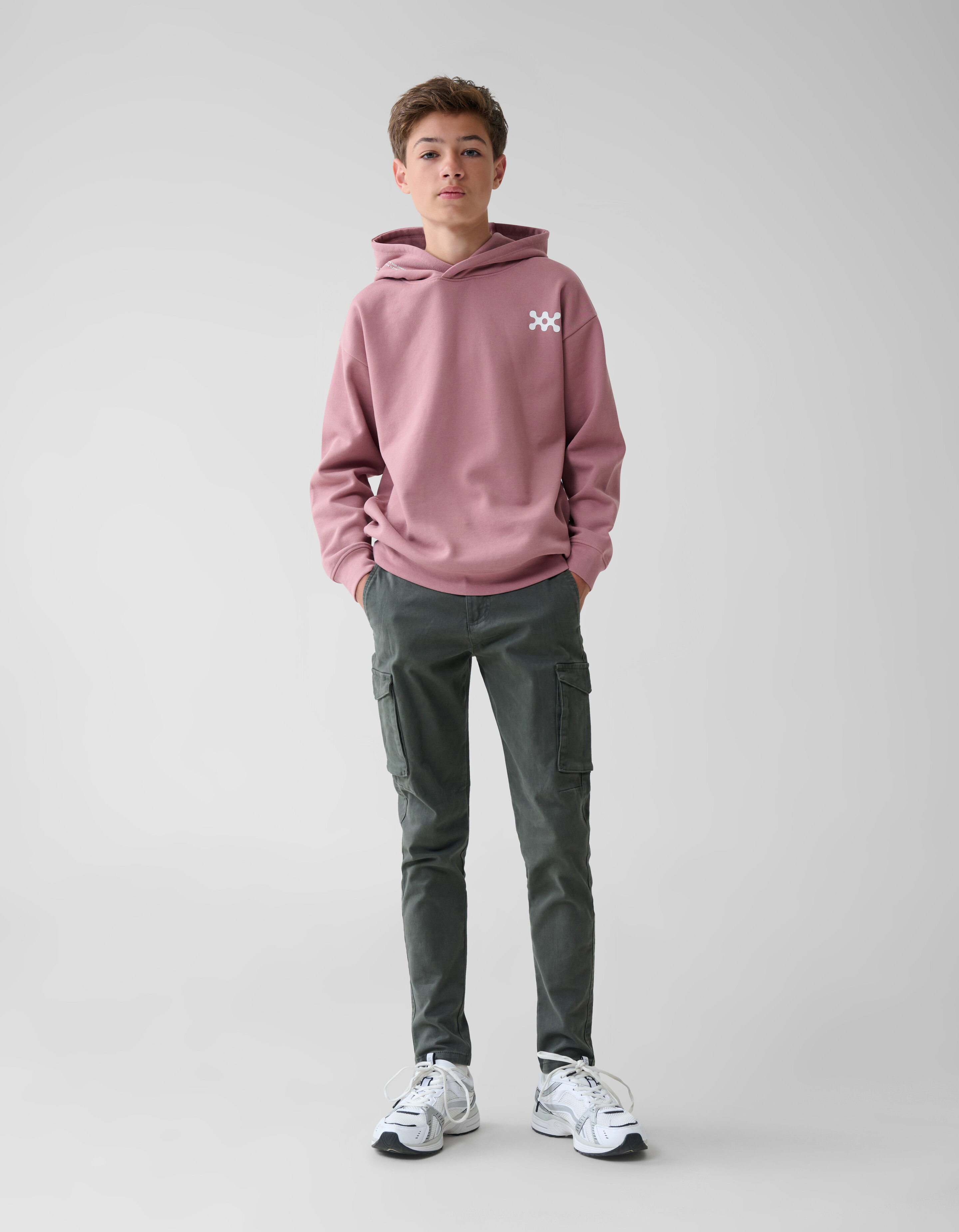 Basis Artwork Hoodie Donkerroze SHOEBY BOYS