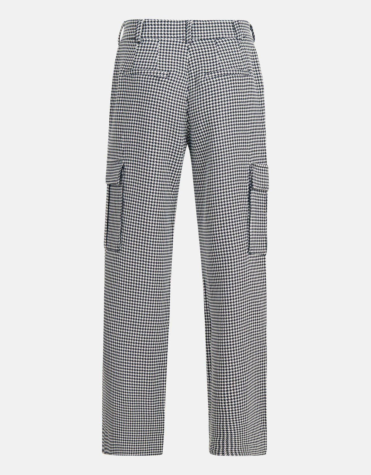 Pied-De-Poule Cargo Broek Zwart/Wit SHOEBY WOMEN