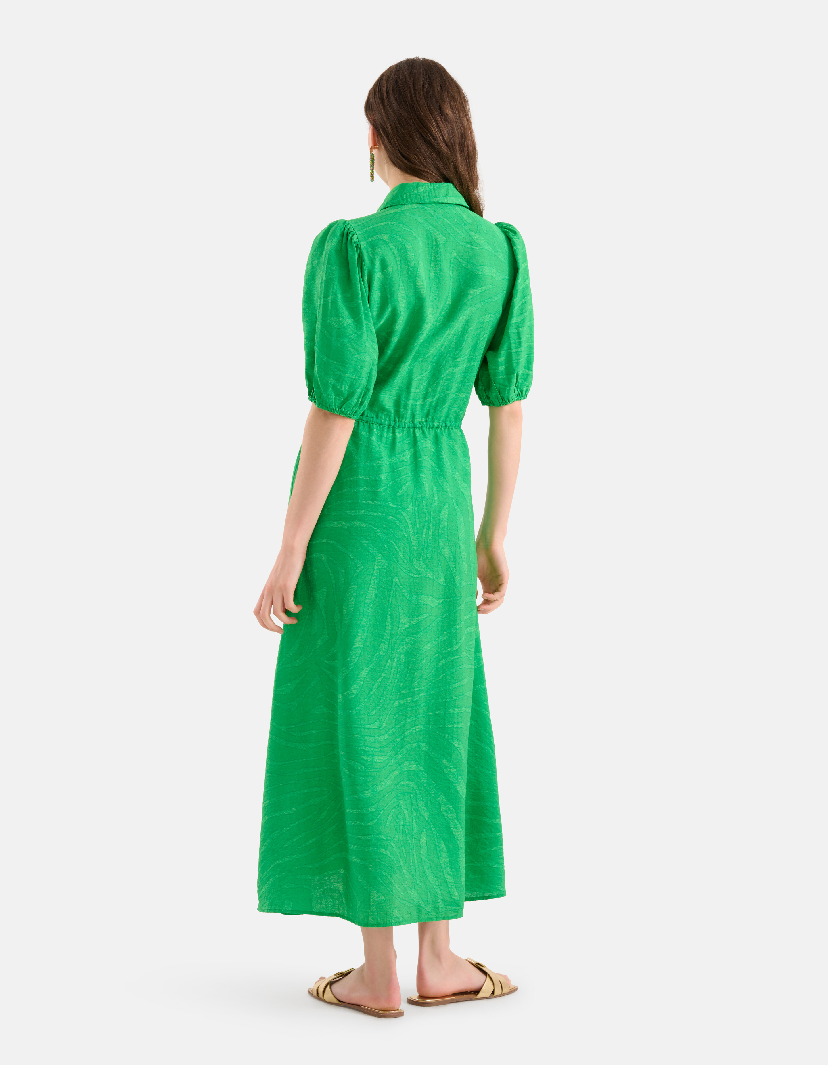 Zebra Print Maxi jurk Groen SHOEBY WOMEN