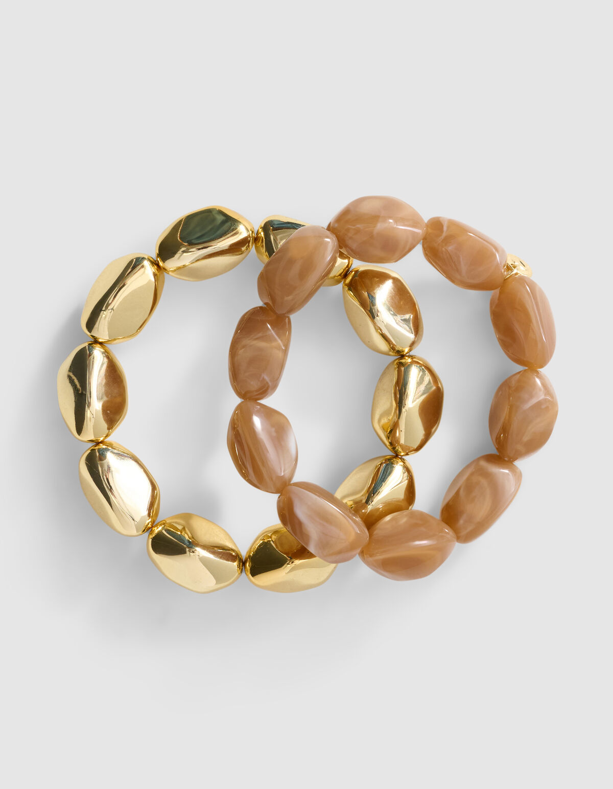 Beaded Armbanden Set Bruin/Goud SHOEBY ACCESSOIRES