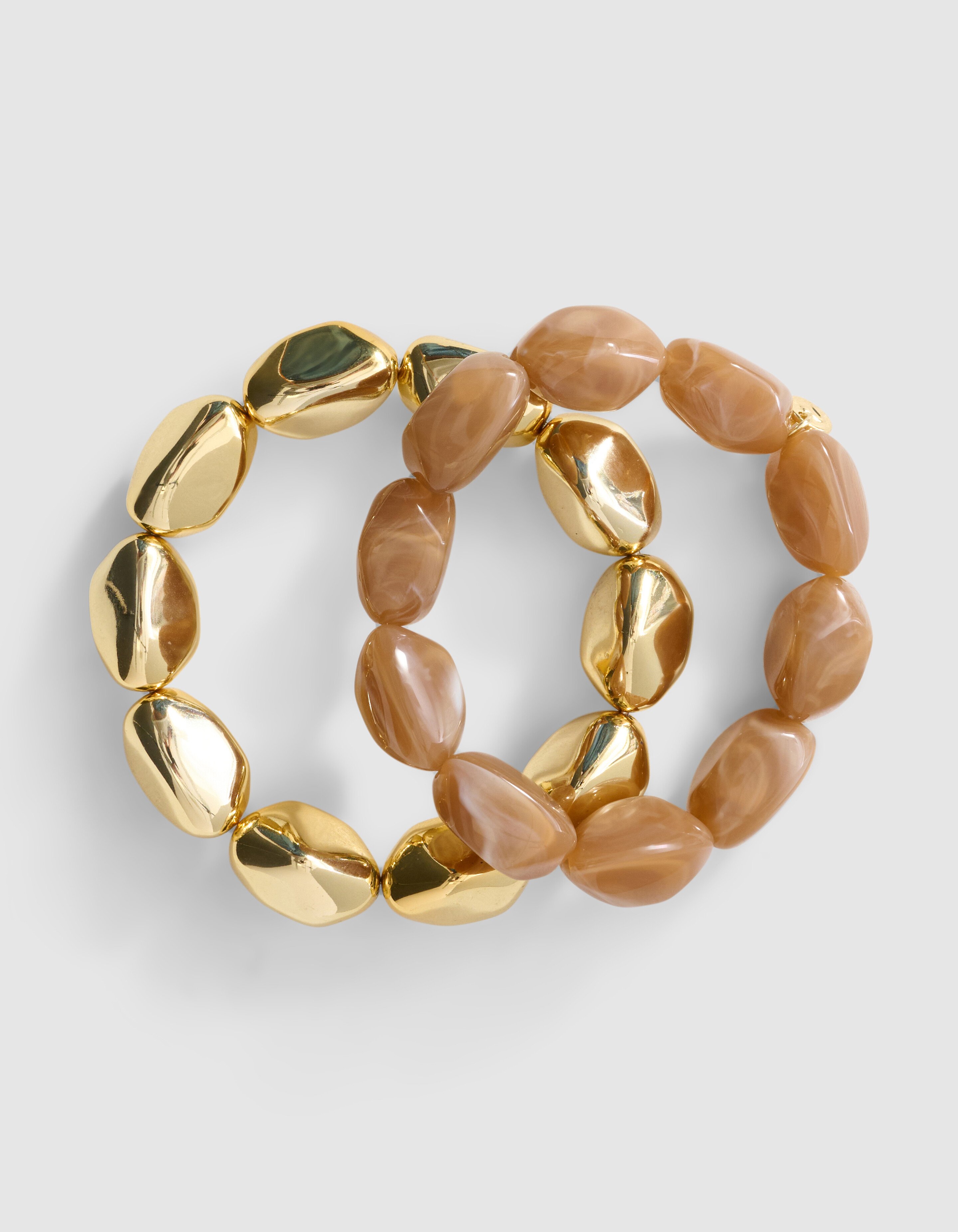 Beaded Armbanden Set Bruin/Goud SHOEBY ACCESSOIRES