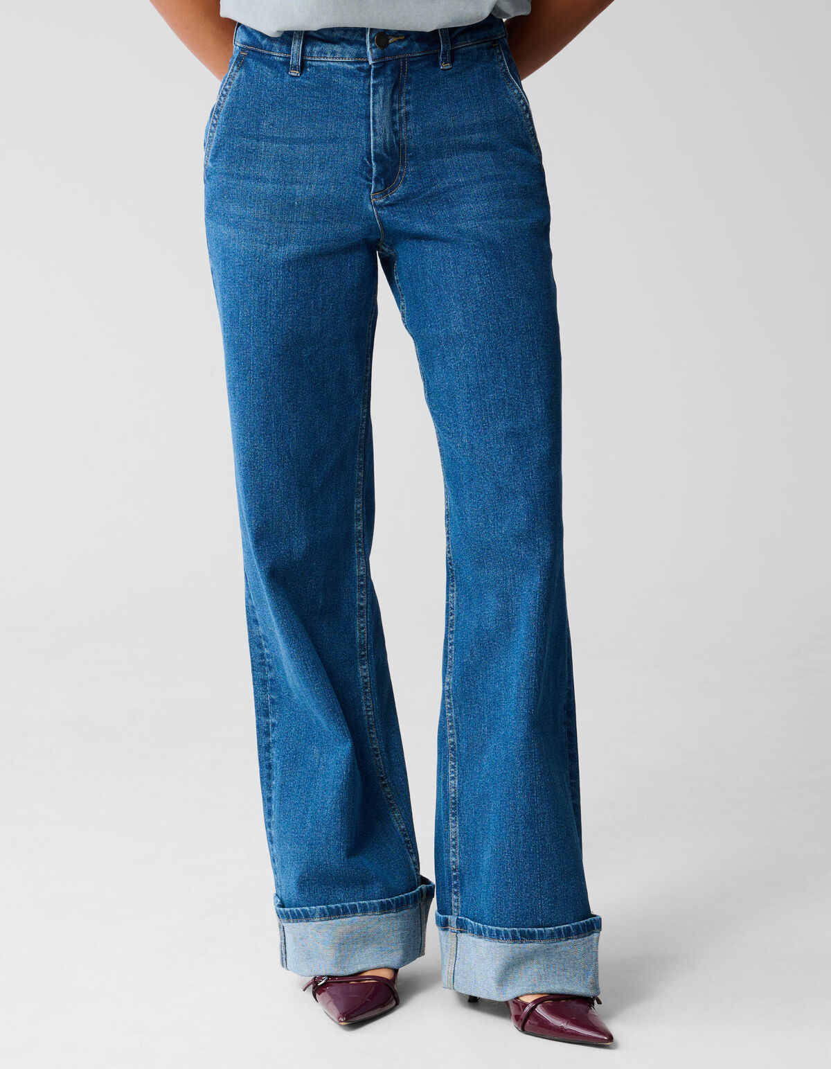 Classic Wide Leg Jeans Donkerblauw SHOEBY WOMEN