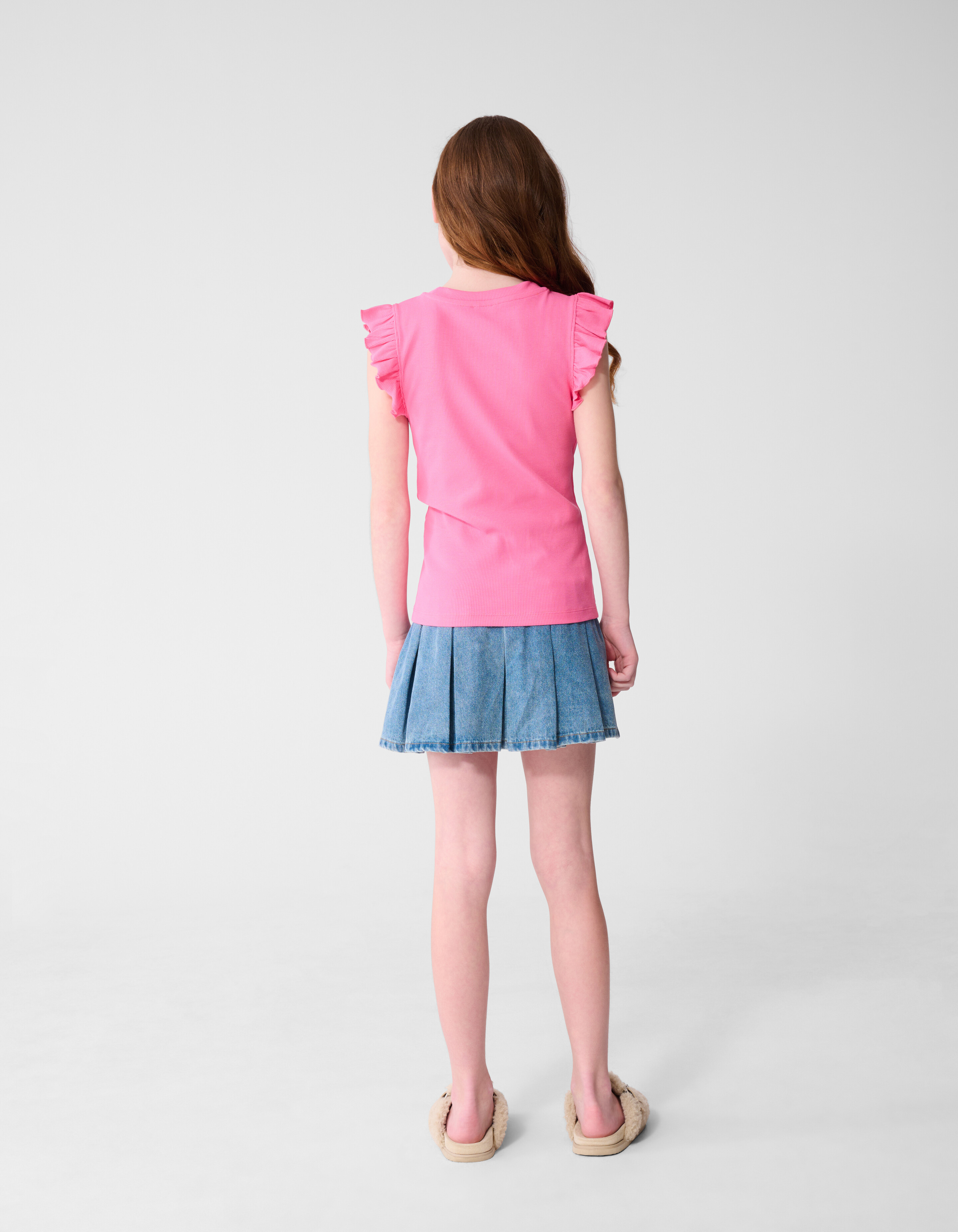 Ruffle Heart Top Roze SHOEBY GIRLS
