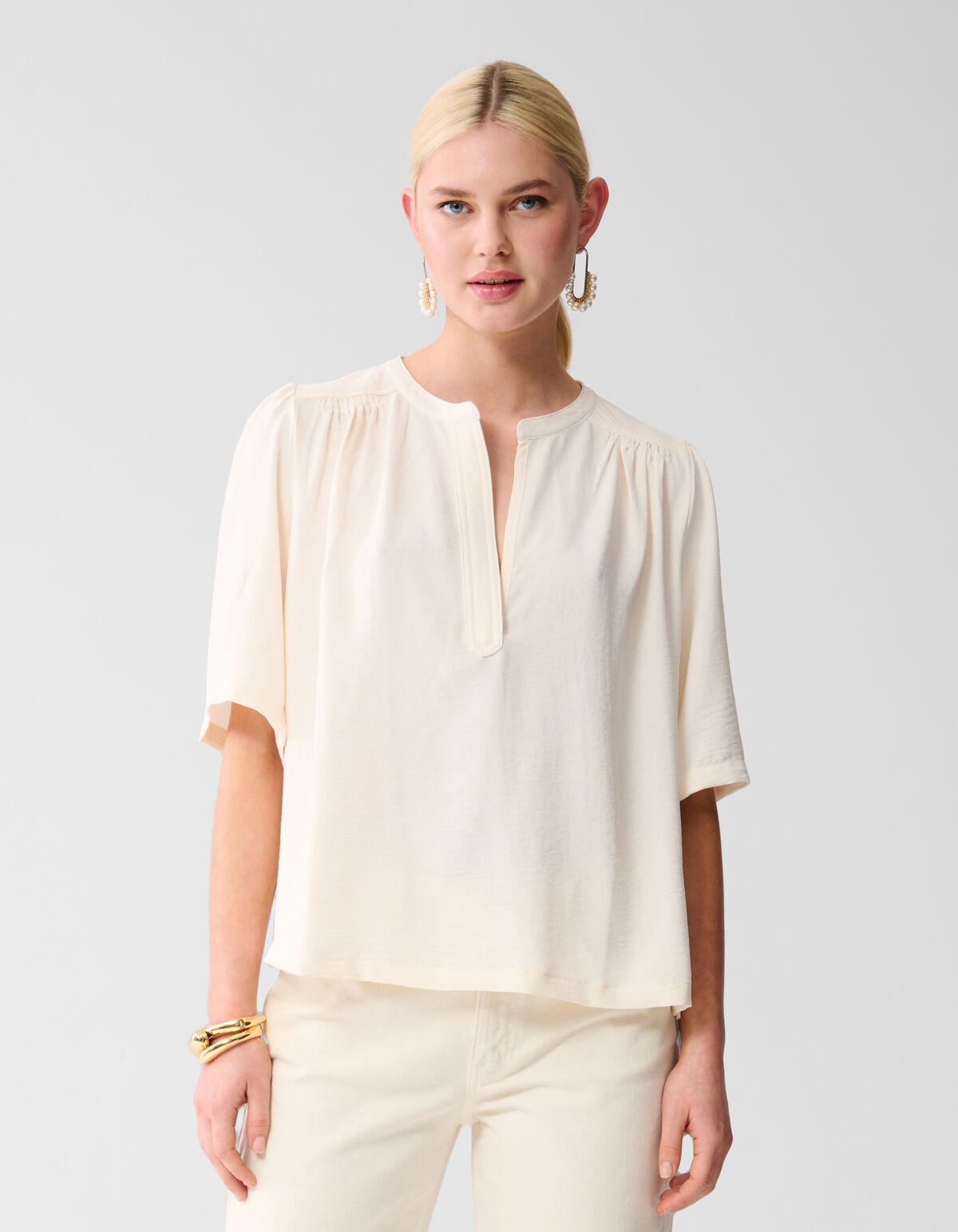 Twist Blouse Gebroken Wit SHOEBY WOMEN