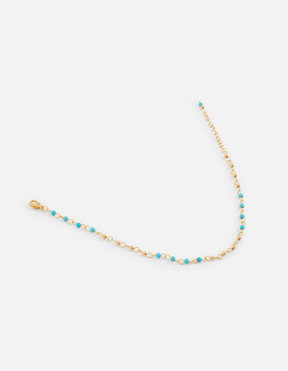 Beaded Enkelband Blauw SHOEBY ACCESSOIRES