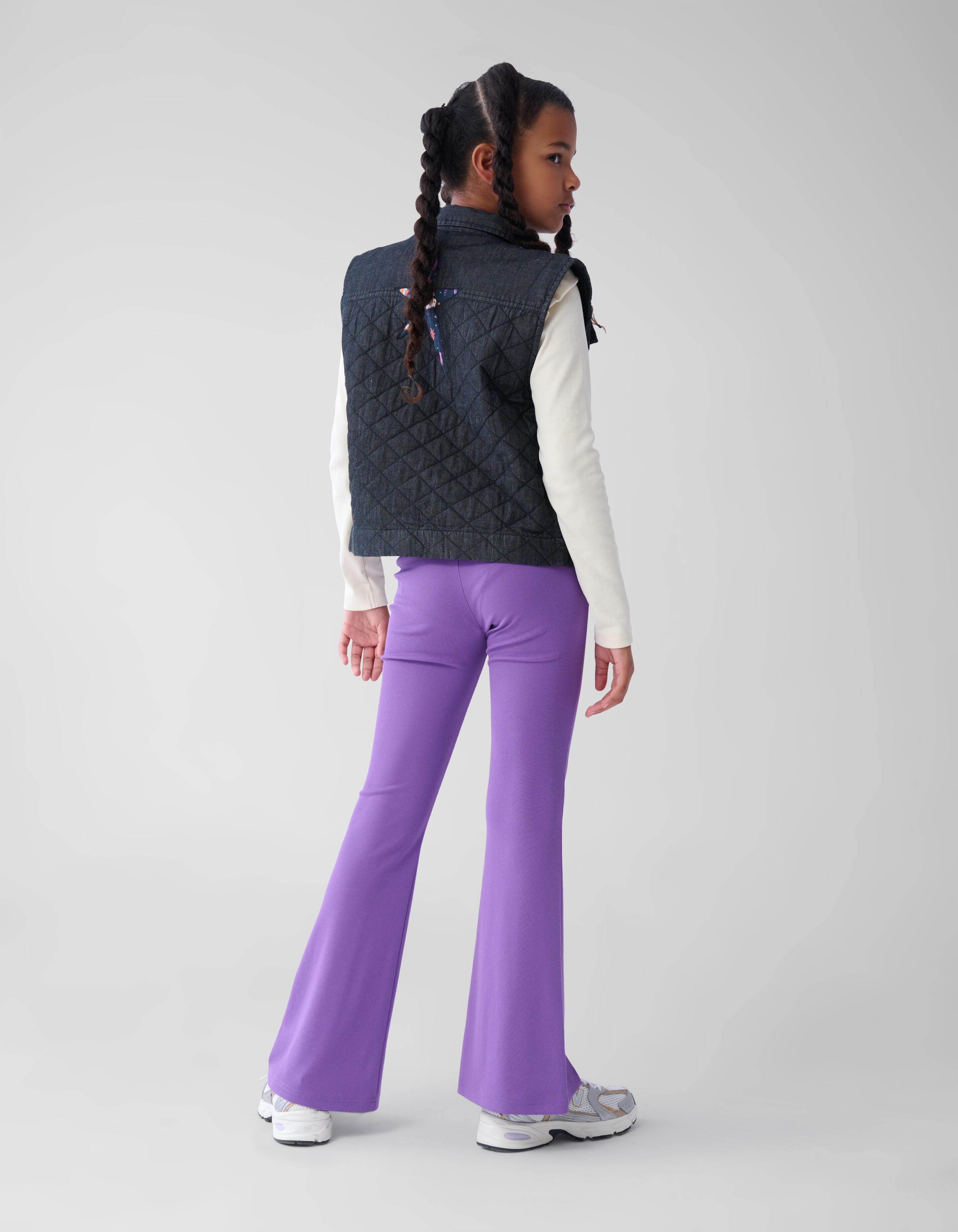 Rib Flared Legging Paars SHOEBY GIRLS