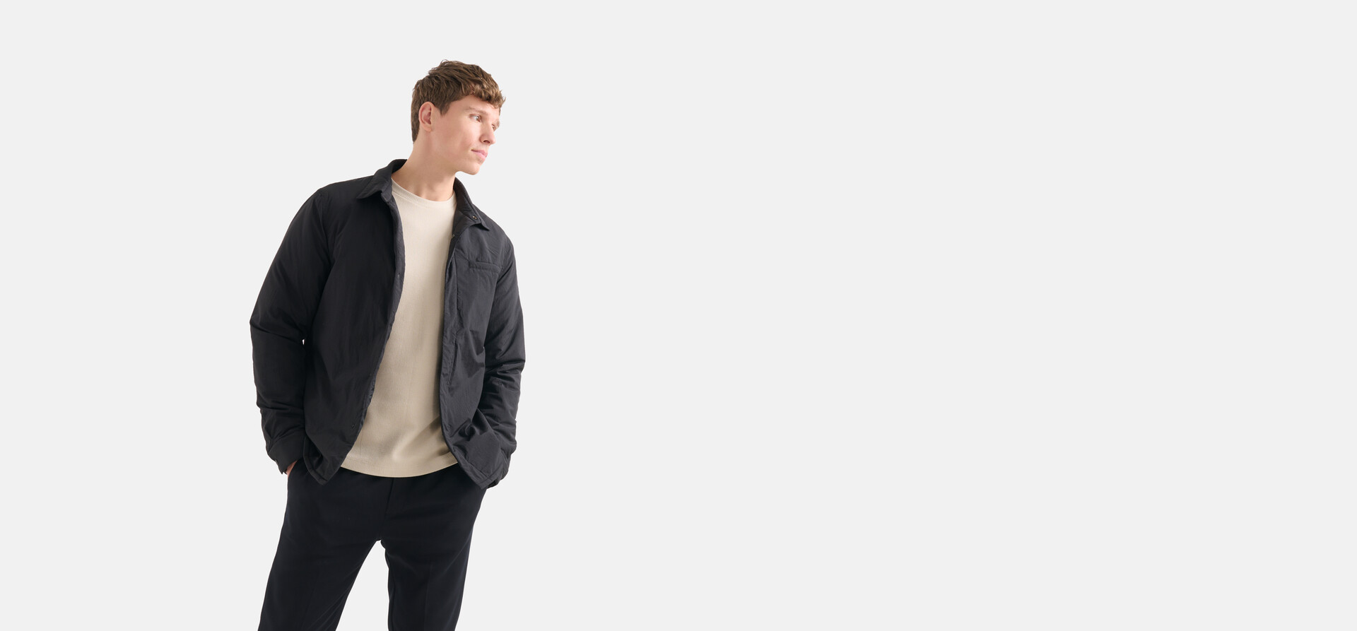 Padded Overshirt Zwart SHOEBY MEN