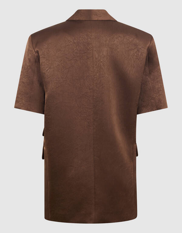 Short Sleeve Blazer Donkerbruin SHOEBY WOMEN