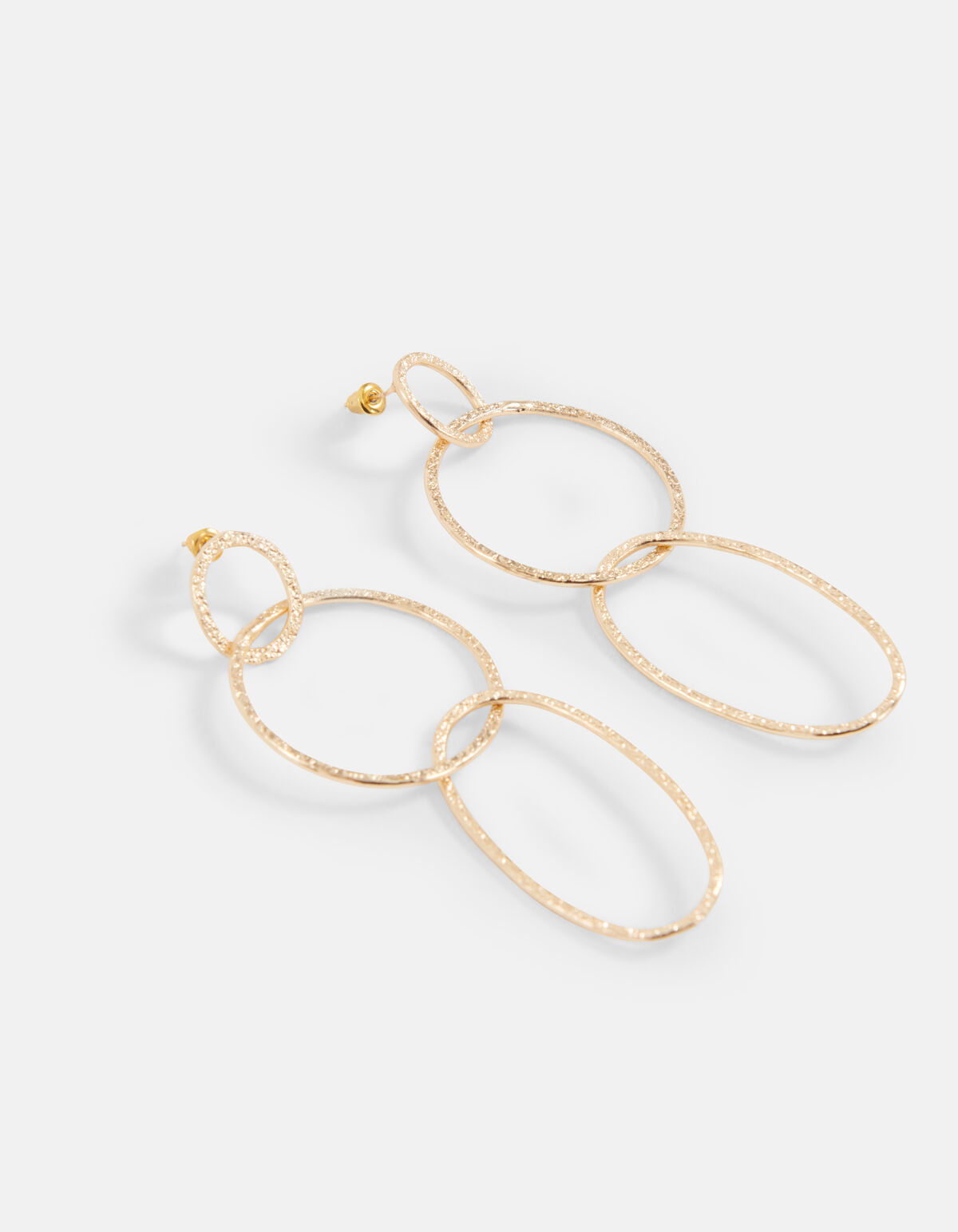 Hammered Oval Oorbellen Goud SHOEBY ACCESSOIRES