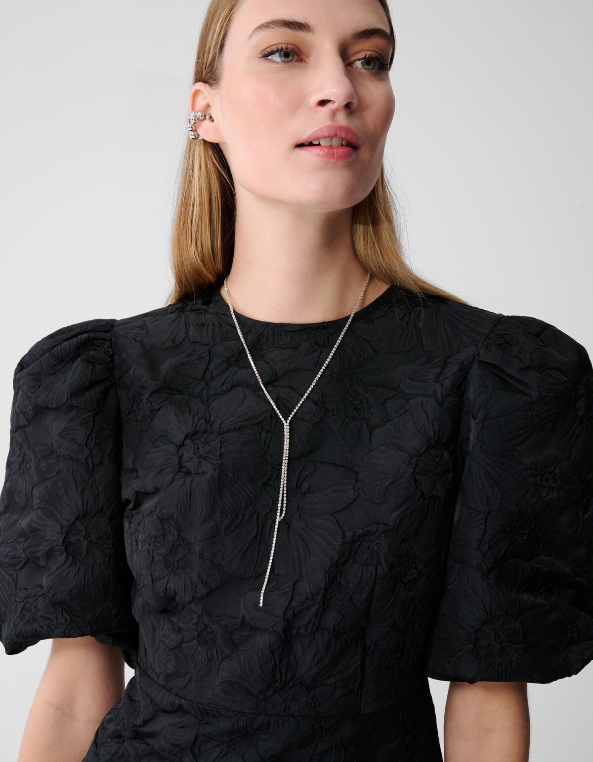 Jacquard Strik Mini Jurk Zwart SHOEBY WOMEN