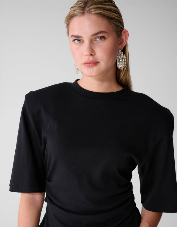Waisted T-shirt Zwart SHOEBY WOMEN