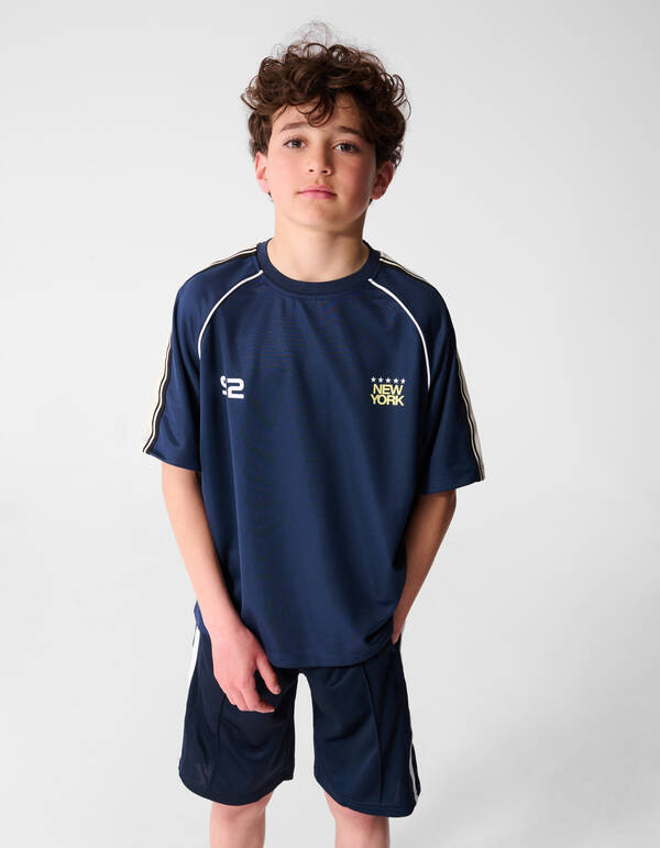 Sporty Tape T-shirt Donkerblauw SHOEBY BOYS