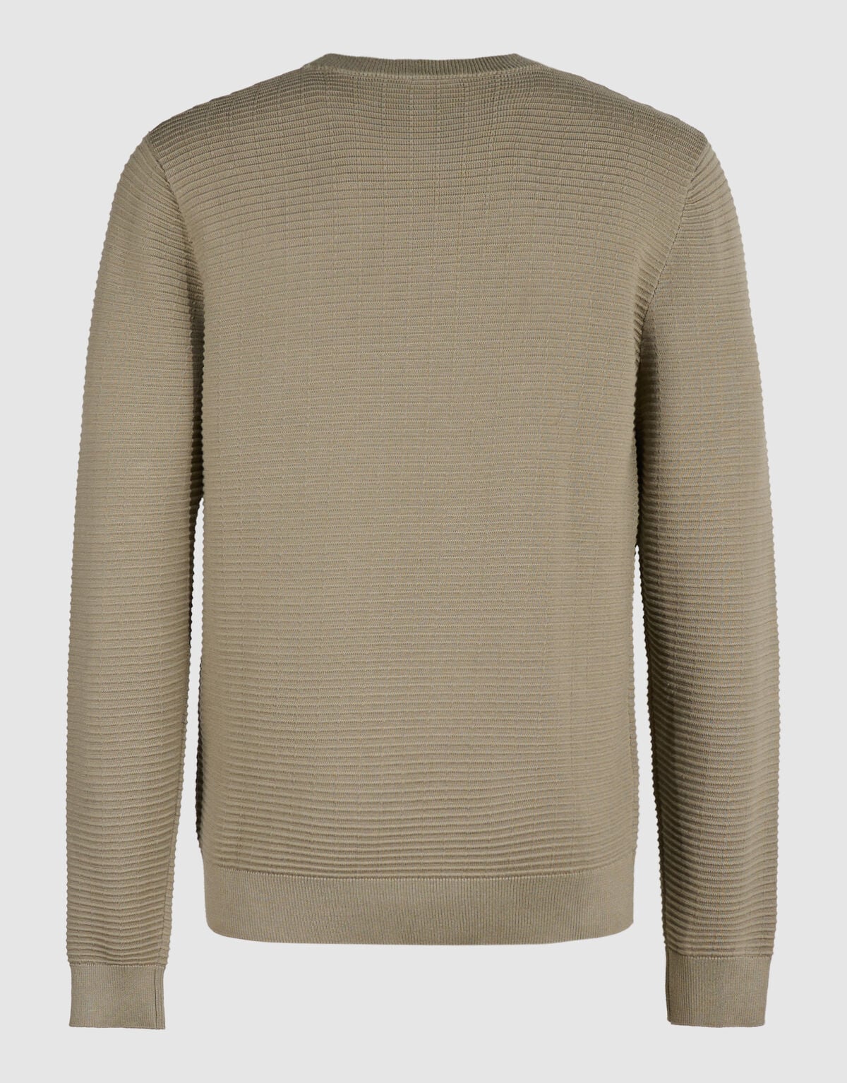 Rib Gebreide Trui Groen SHOEBY MEN