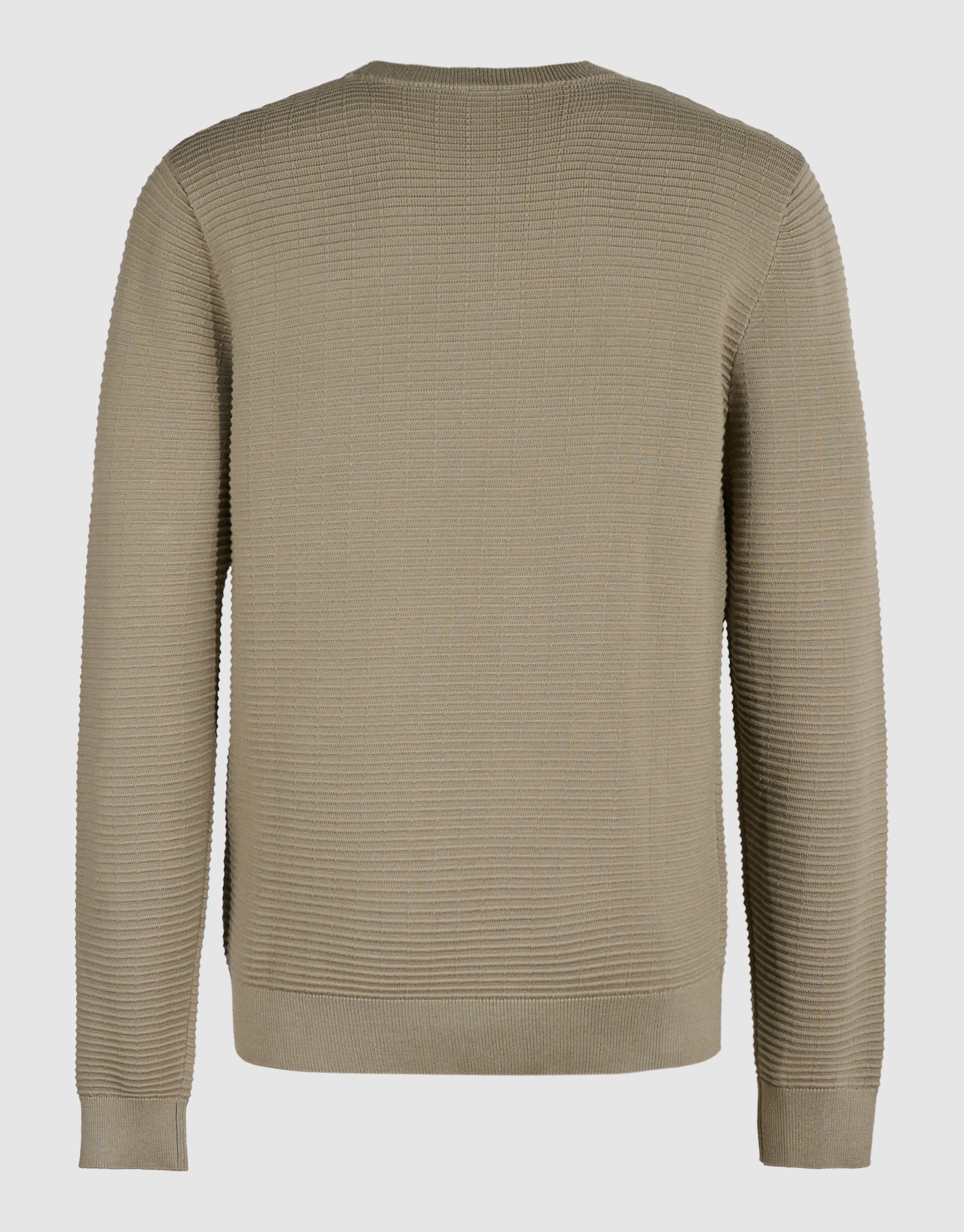 Rib Gebreide Trui Groen SHOEBY MEN
